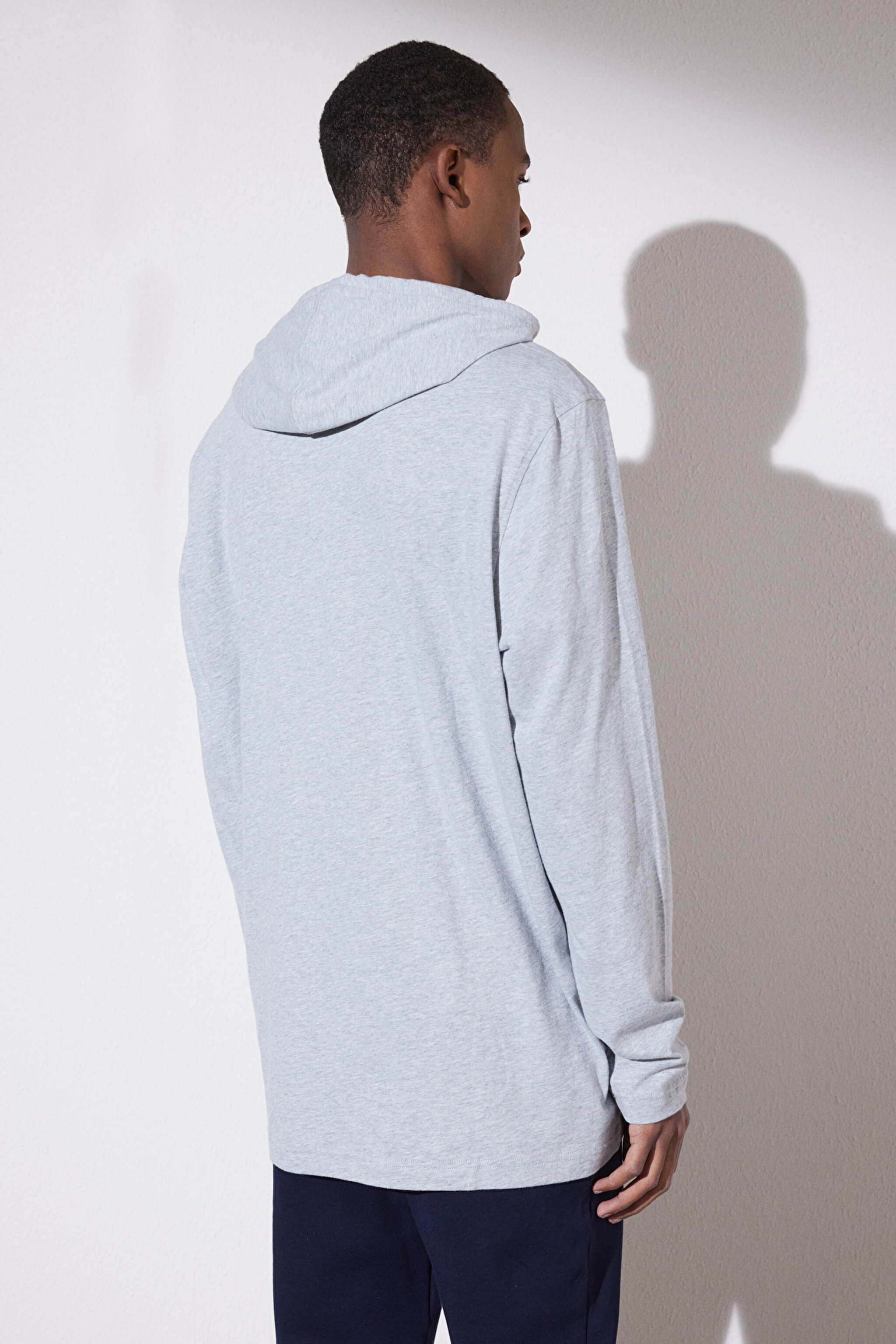 Kapüşonlu Sweatshirt - Gri (görsel 5)