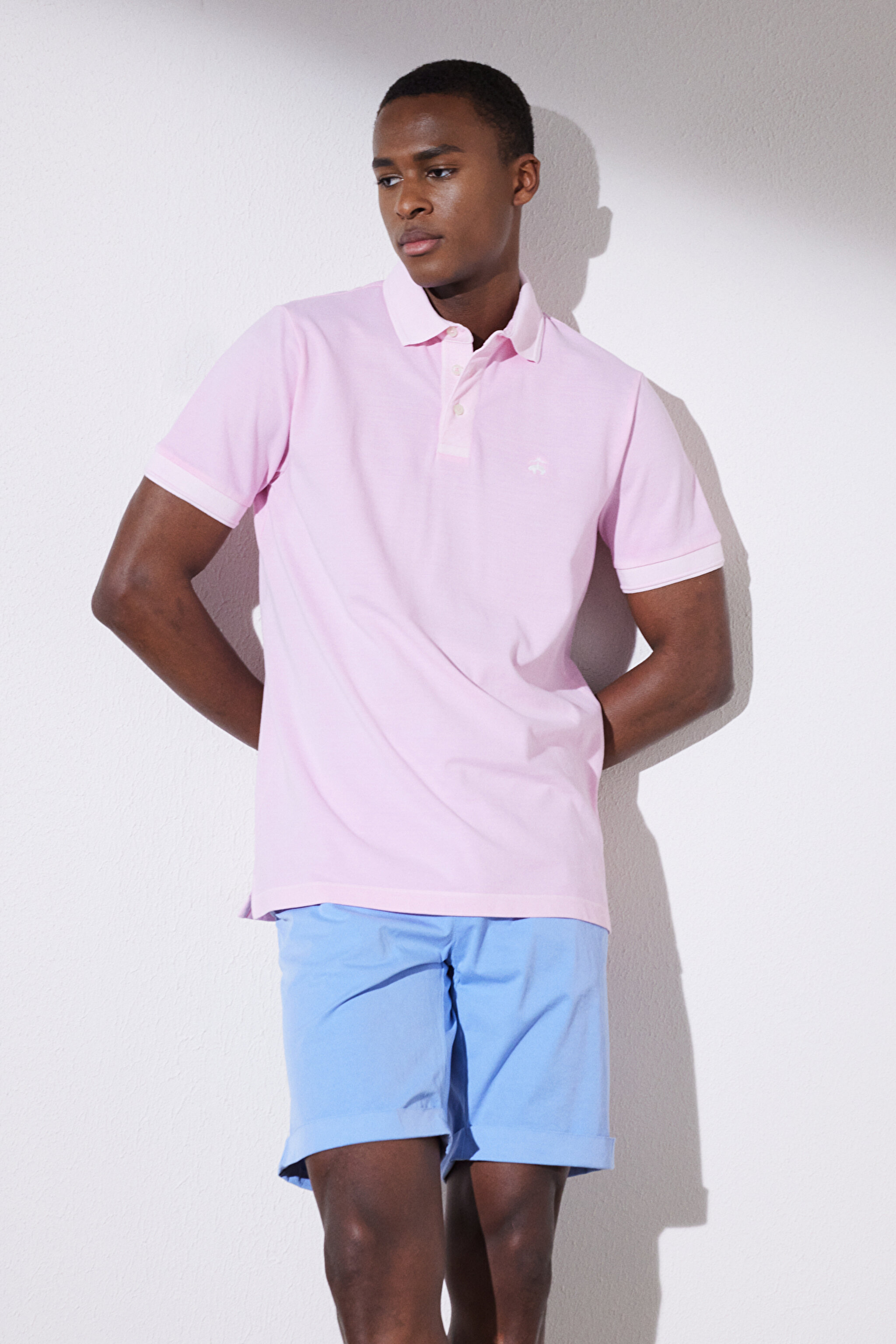 Polo Yaka Tişört - Pembe