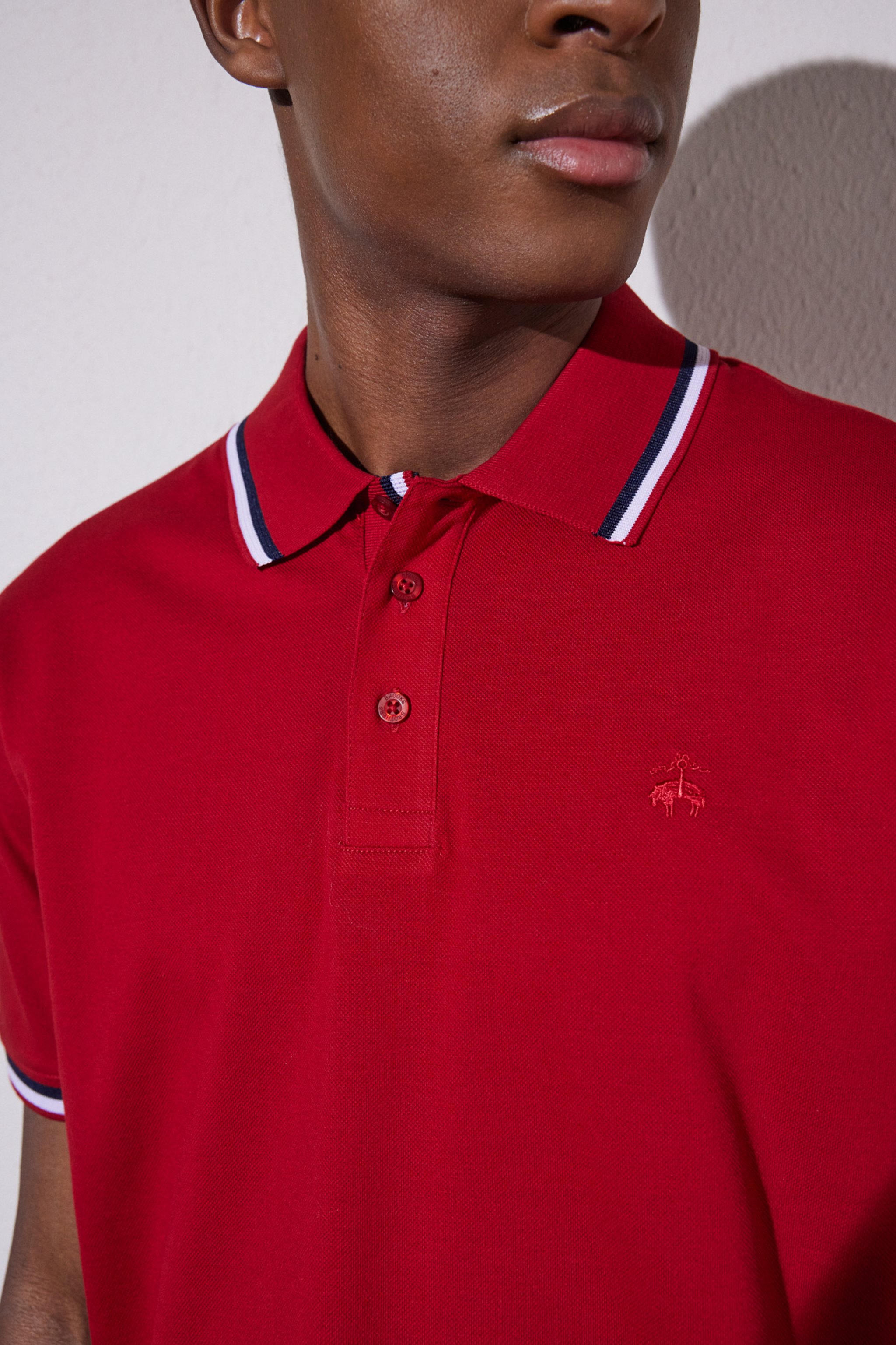 Merserize Pike Polo Yaka Tişört - Kırmızı (görsel 5)