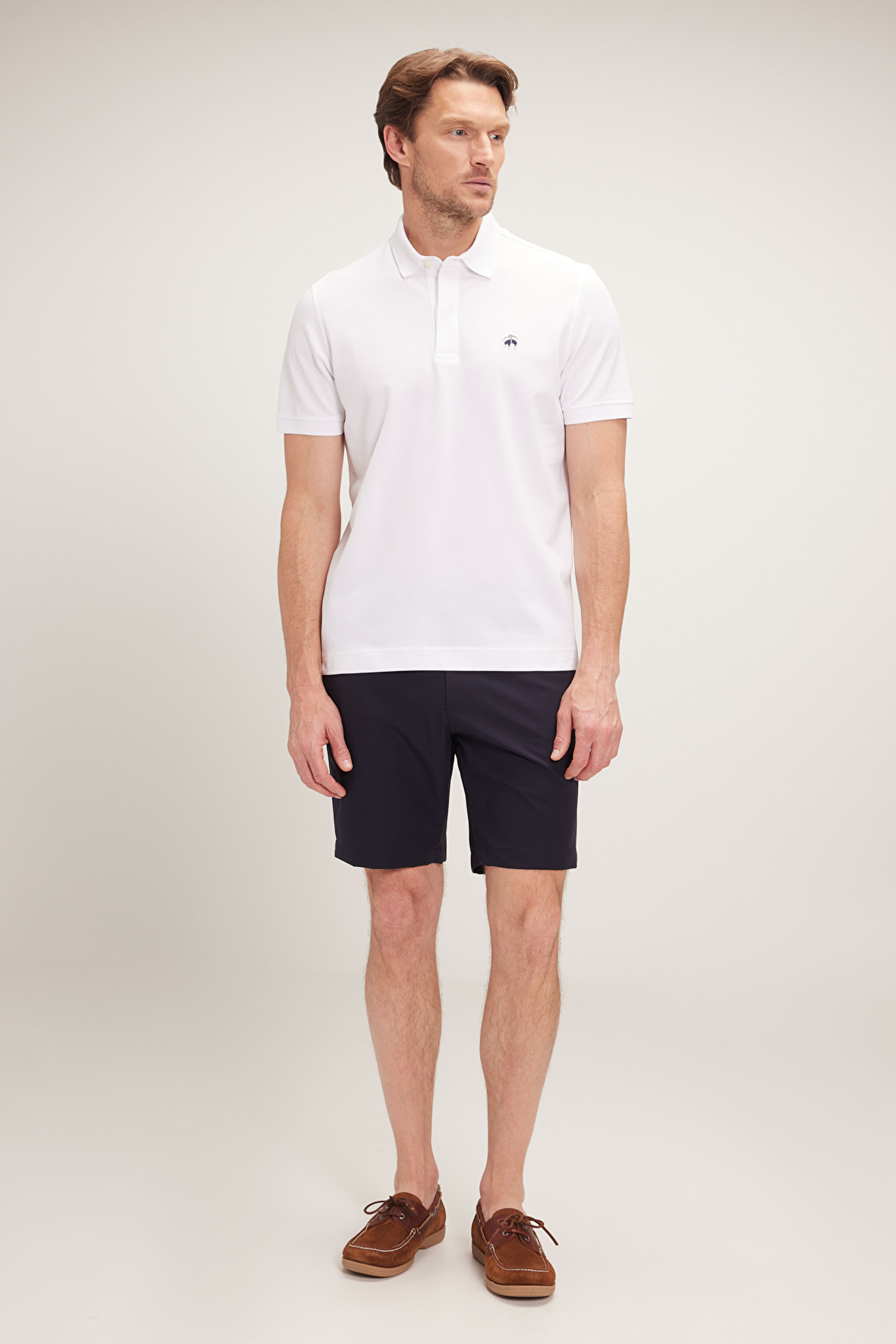 Likralı Pike Polo Tişört - Beyaz (görsel 2)