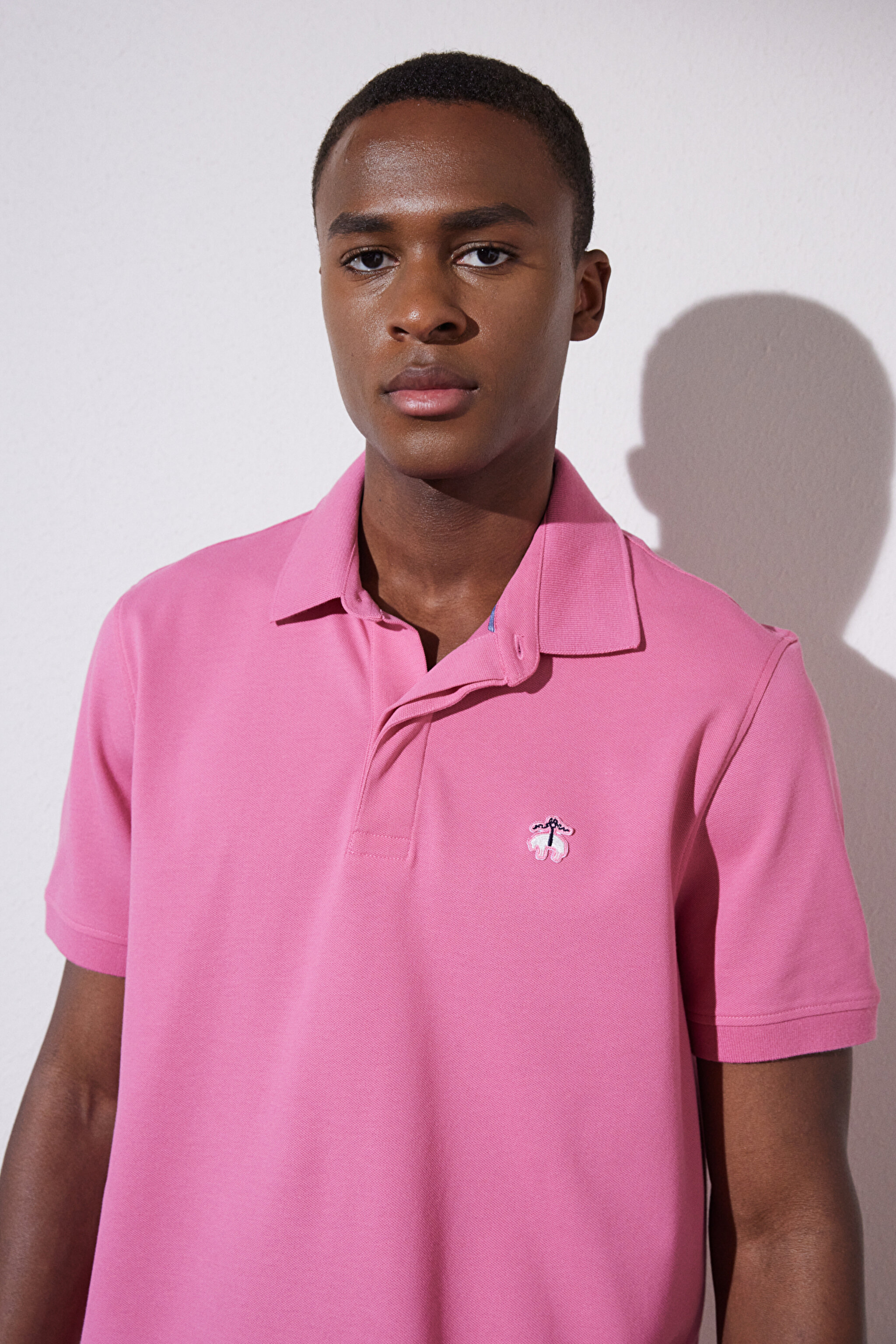 Likralı Pike Polo Tişört - Pembe (görsel 2)