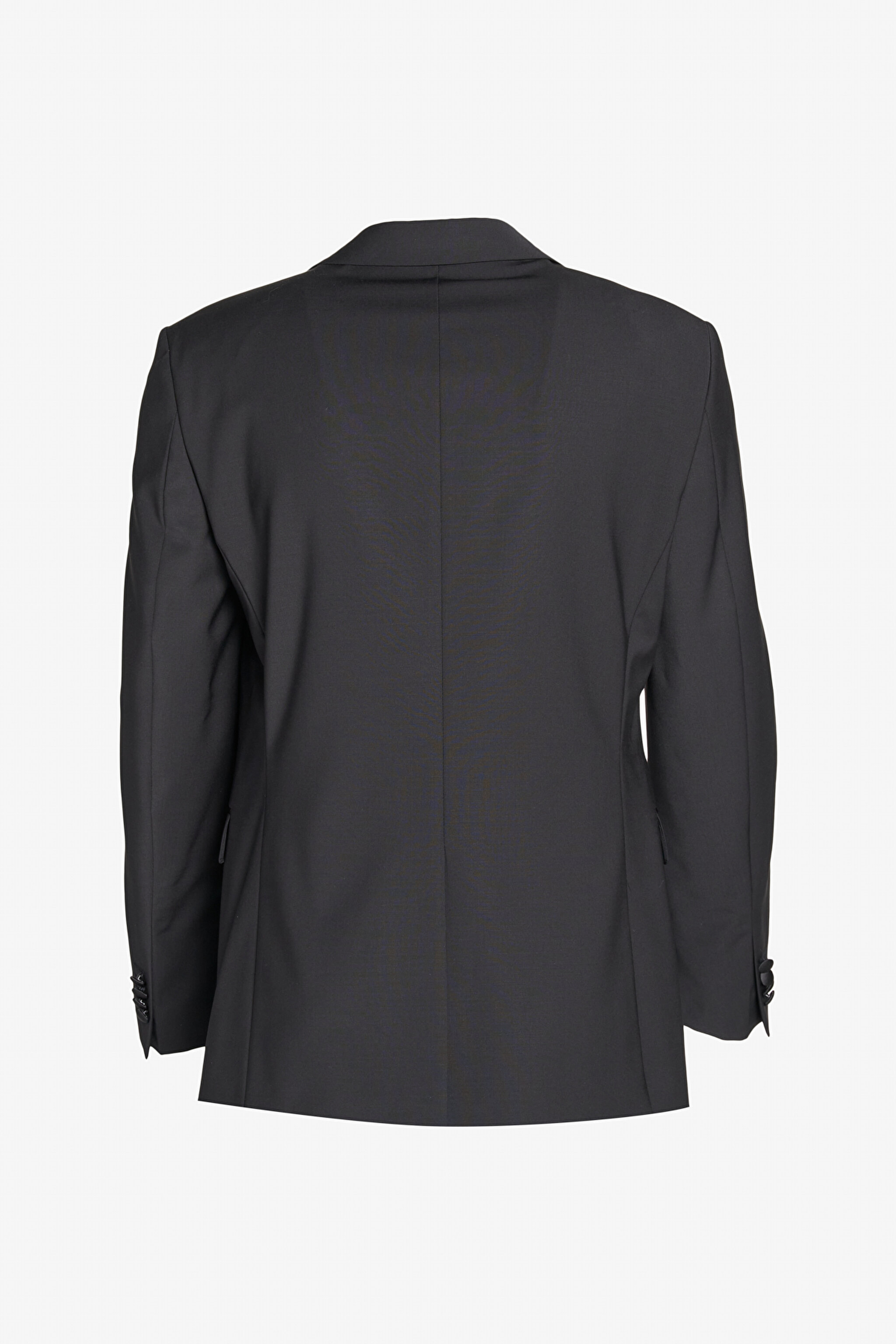 Comfort Fit Rahat Kesim Mono Yaka Smokin Takım - Siyah (görsel 12)