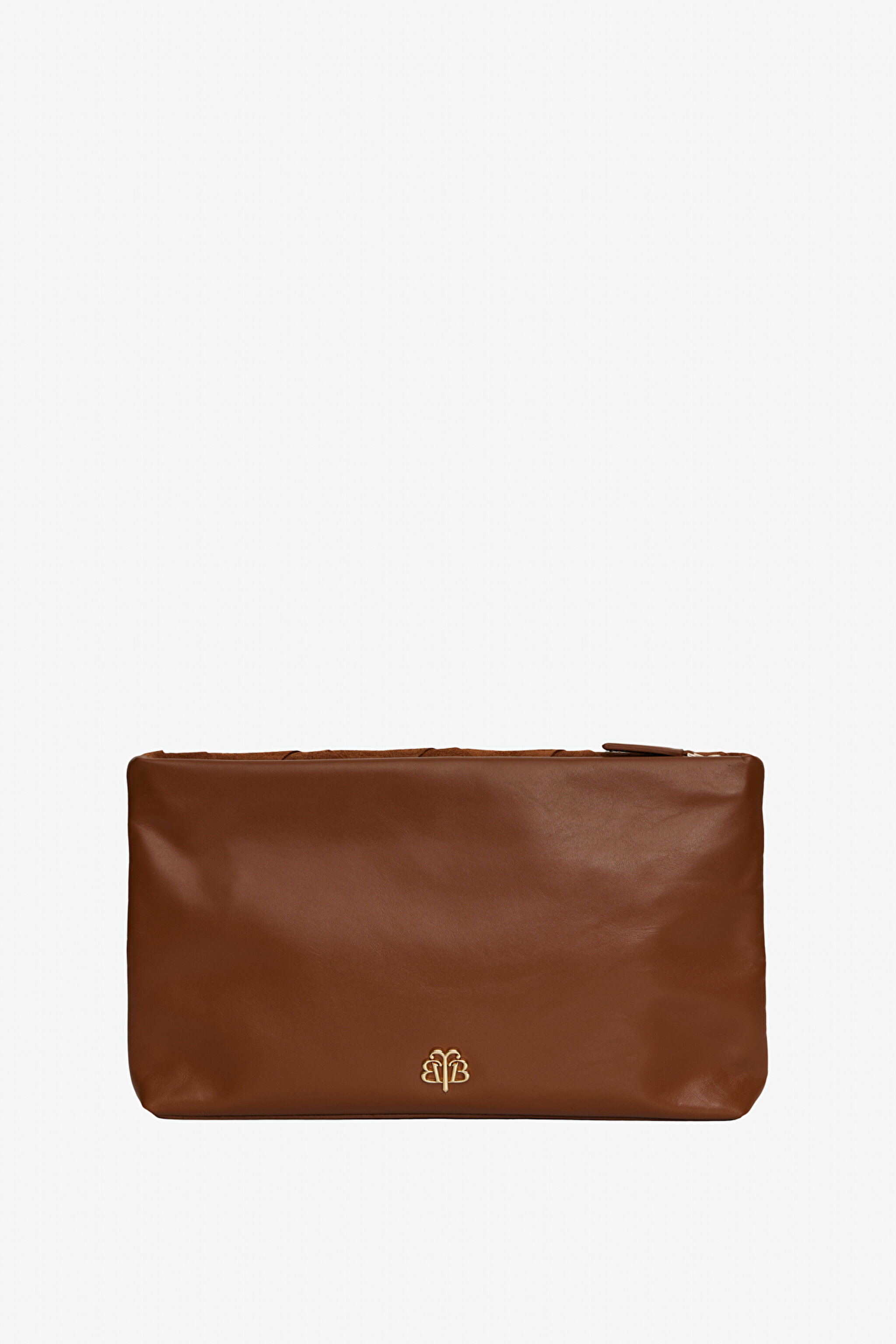 %100 Deri Clutch - Taba (görsel 5)