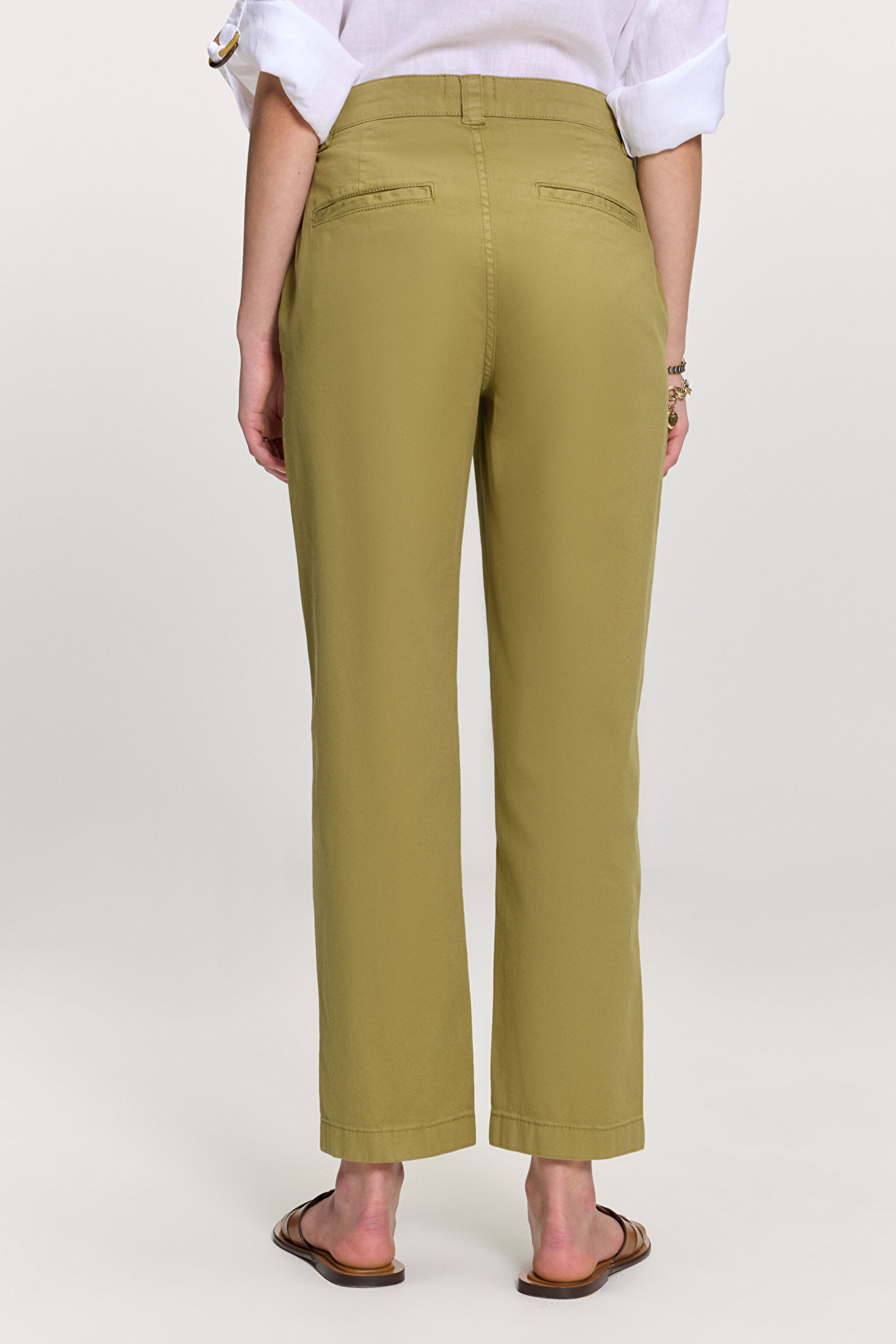 Dikme Logo Detaylı Basic Duble Paça Pantolon - Haki (görsel 5)