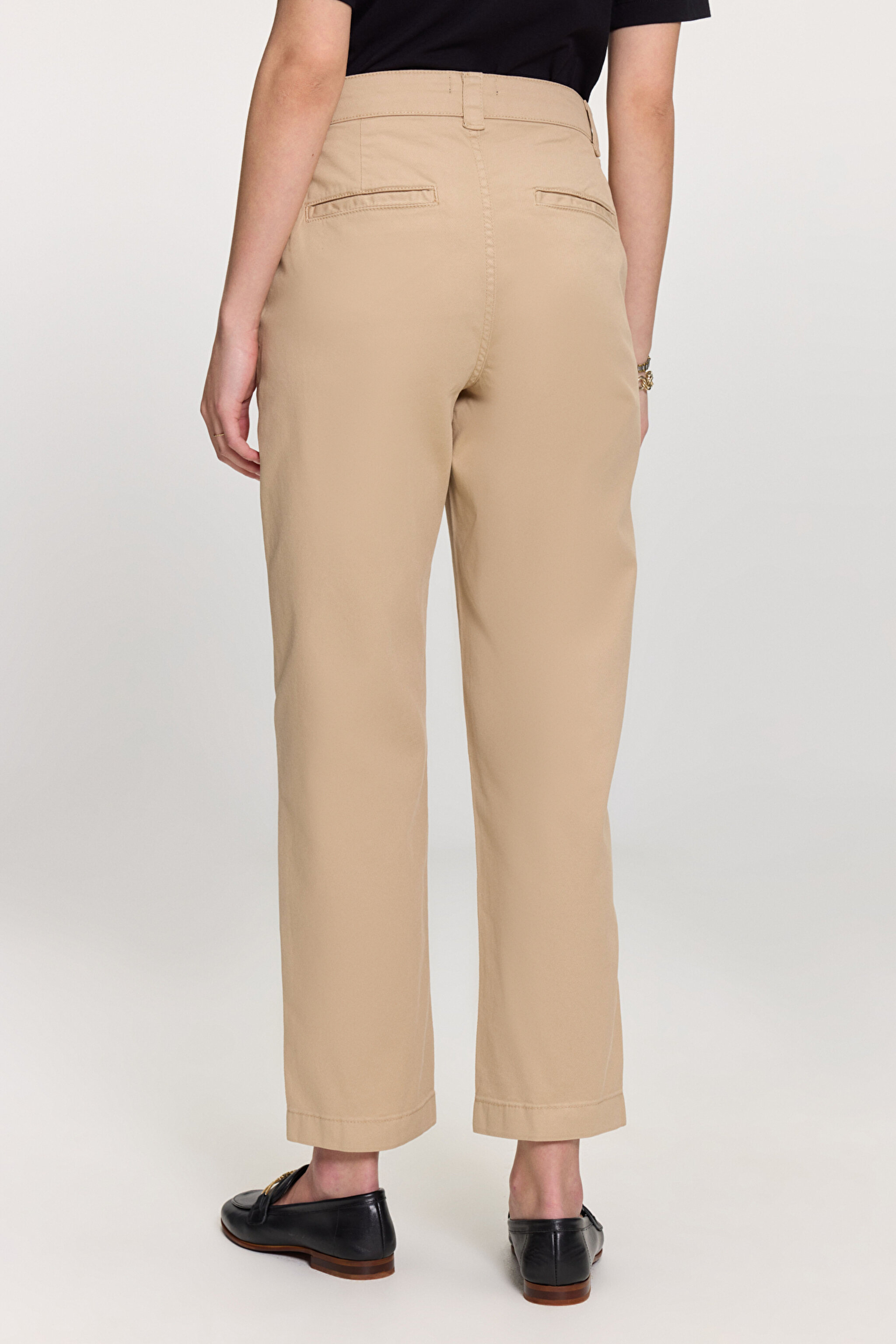 Dikme Logo Detaylı Basic Duble Paça Pantolon - Bej (görsel 5)