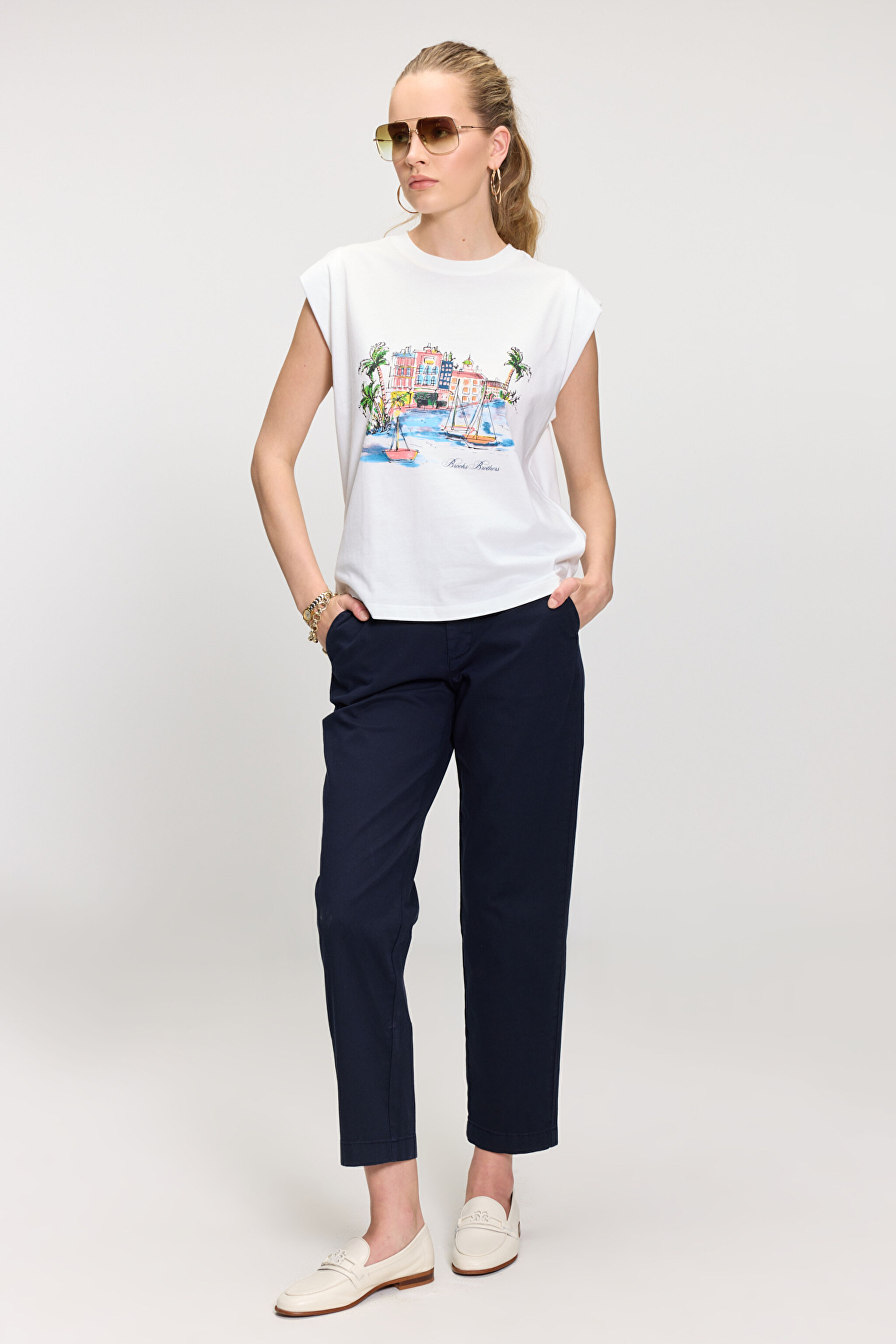 Dikme Logo Detaylı Basic Duble Paça Pantolon - Lacivert (görsel 2)