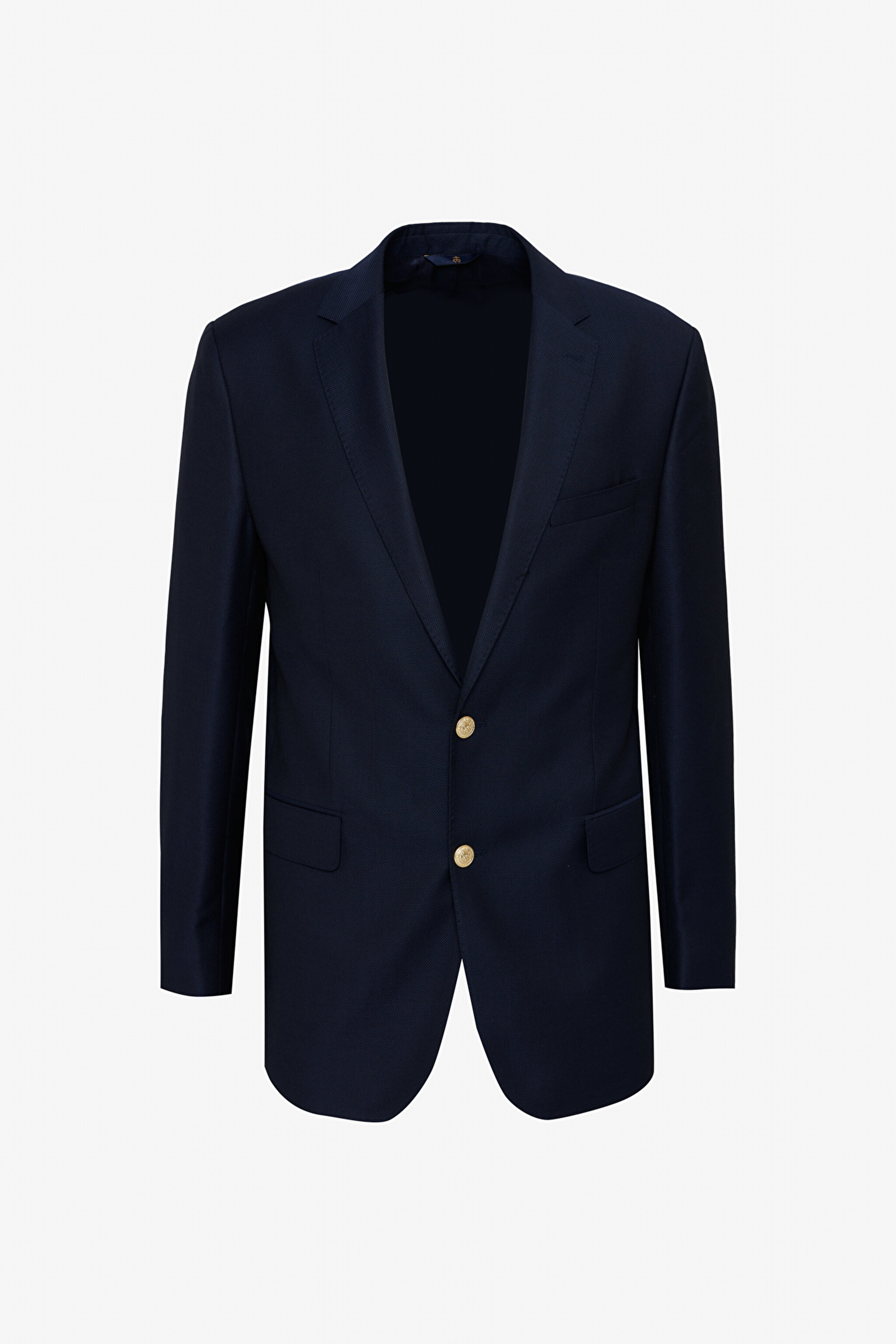 100% Yün Regular Fit Mono Yaka Ceket - Lacivert
