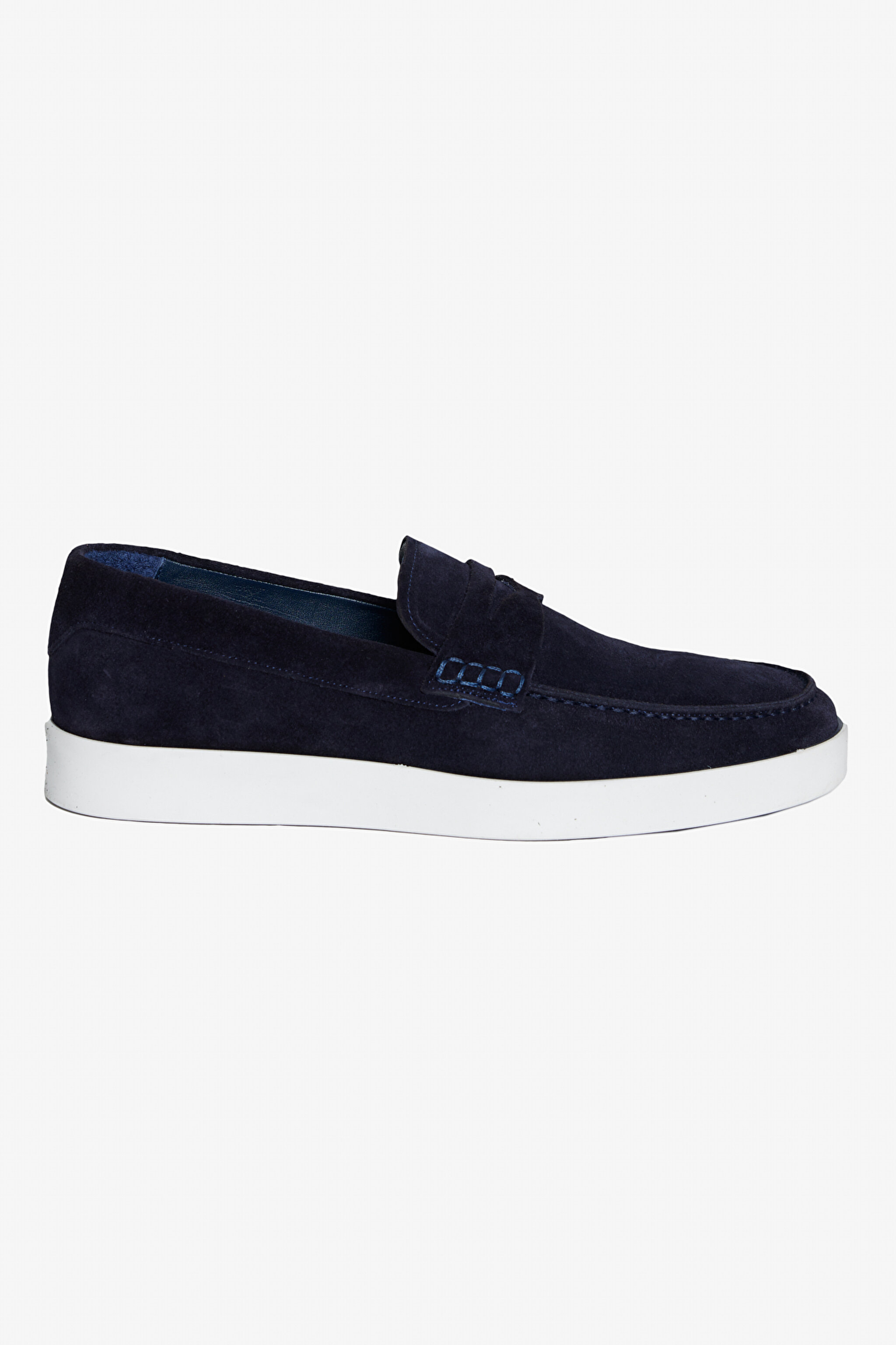 %100 Süet Loafer - Lacivert (görsel 4)