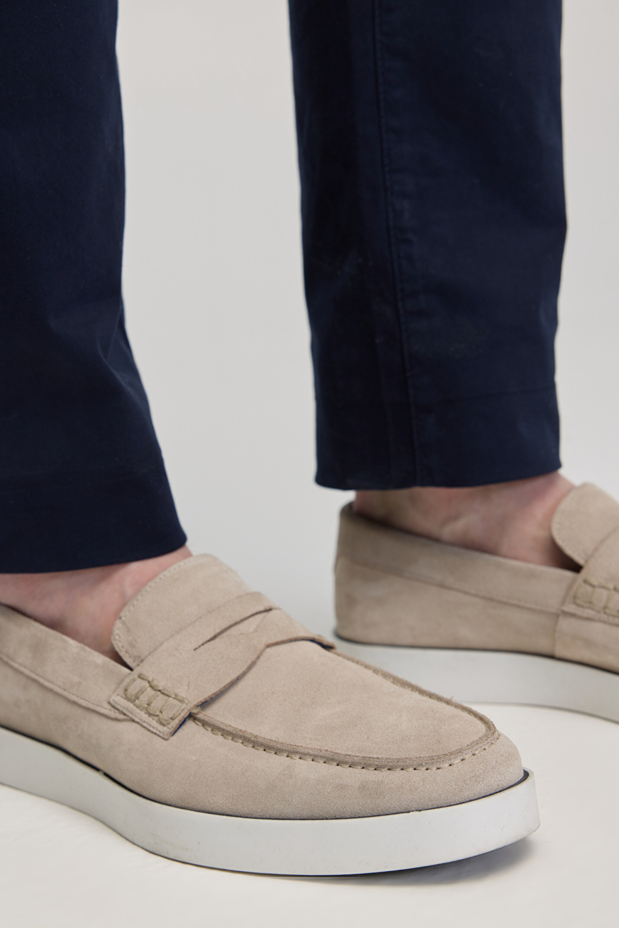%100 Süet Loafer - Bej (görsel 2)
