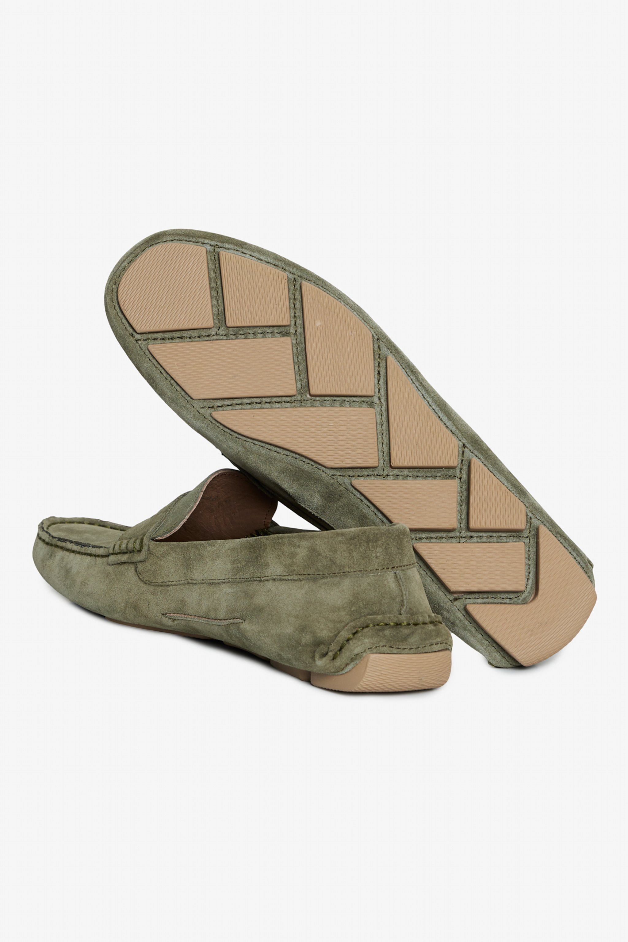 %100 Süet Haki Loafer - Haki (görsel 7)