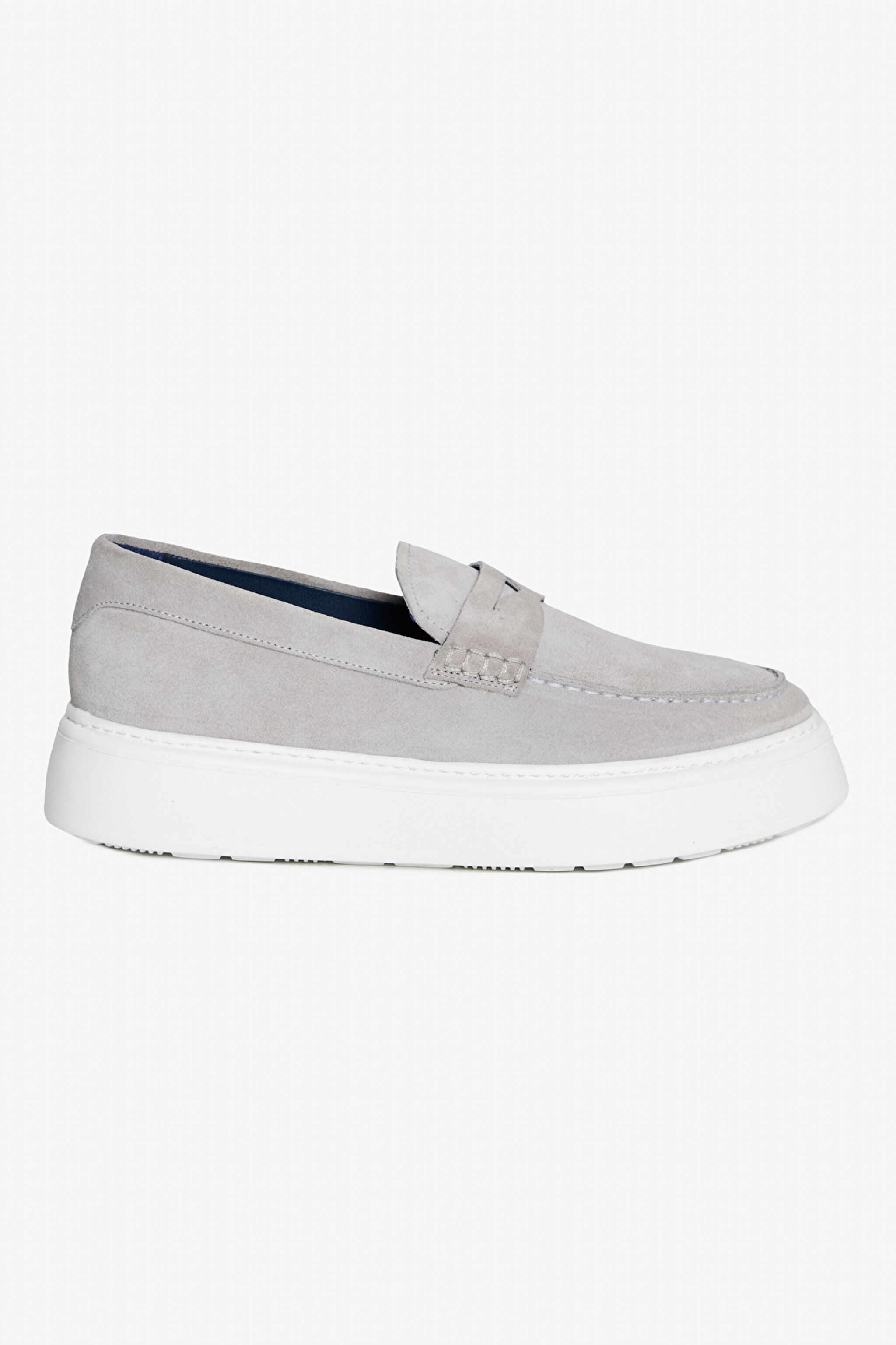%100 Süet Loafer - Gri (görsel 4)