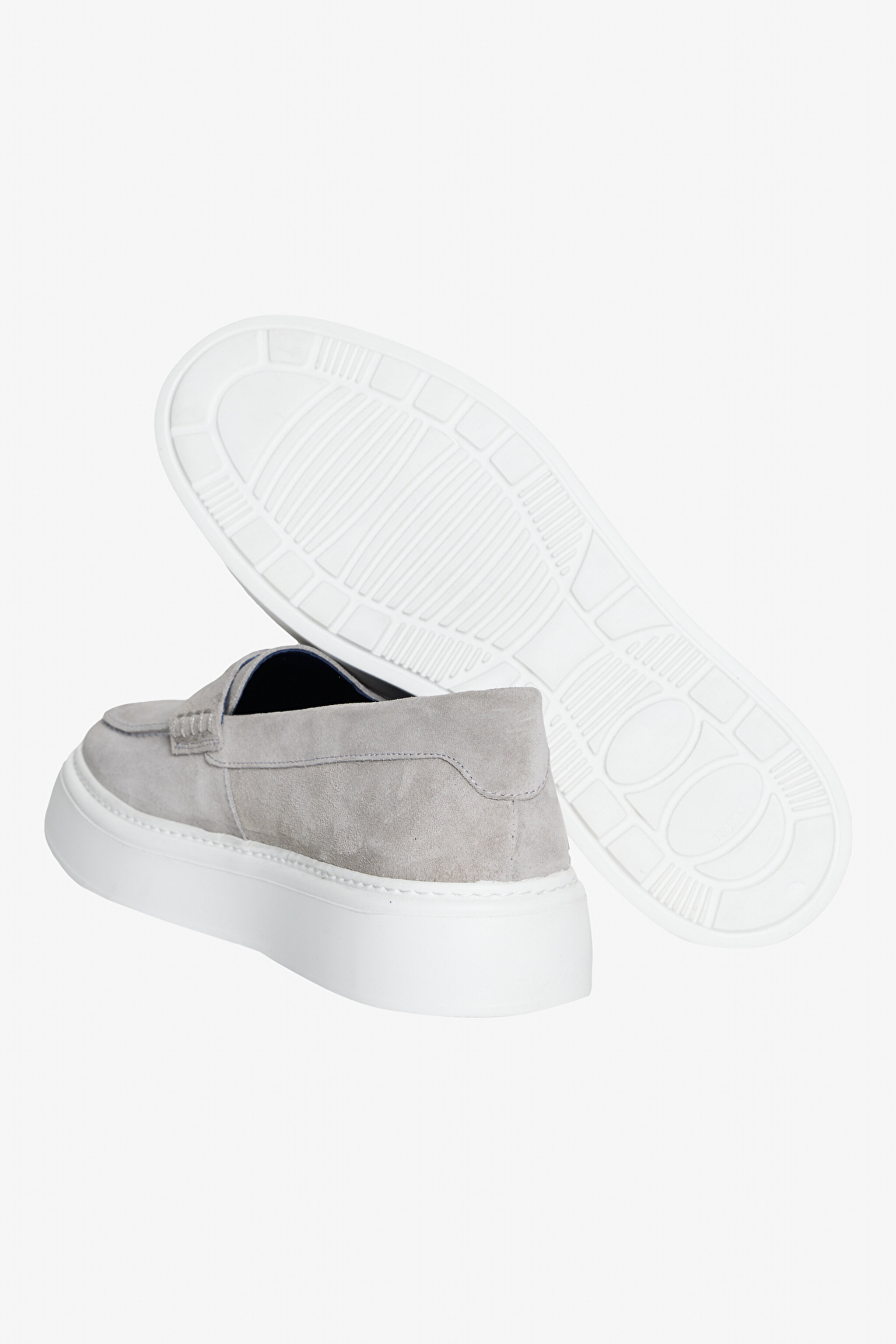 %100 Süet Loafer - Gri (görsel 7)