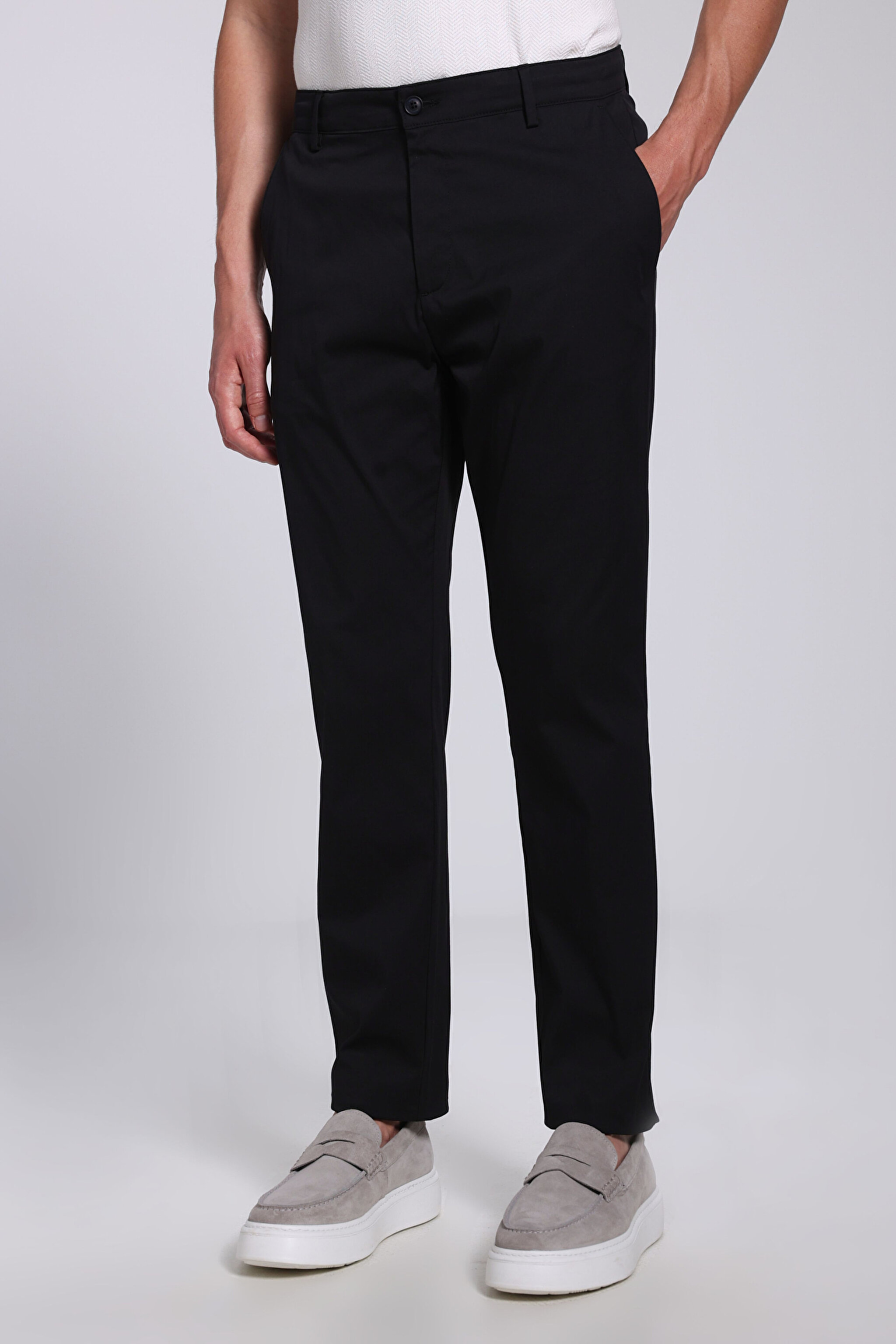 Jogger Düz Paça Teknik Pantolon - Siyah (görsel 5)