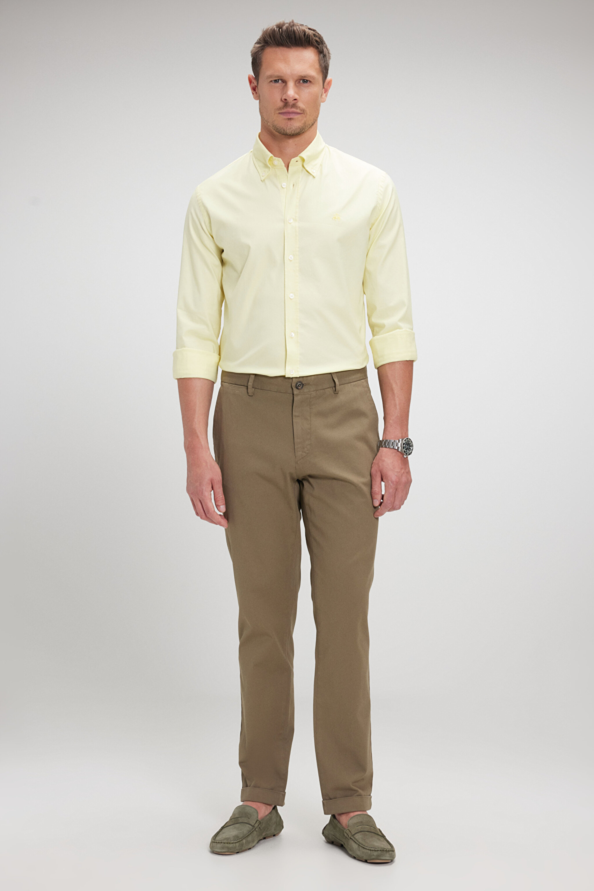Chino Double Paça Pantolon - Haki (görsel 2)