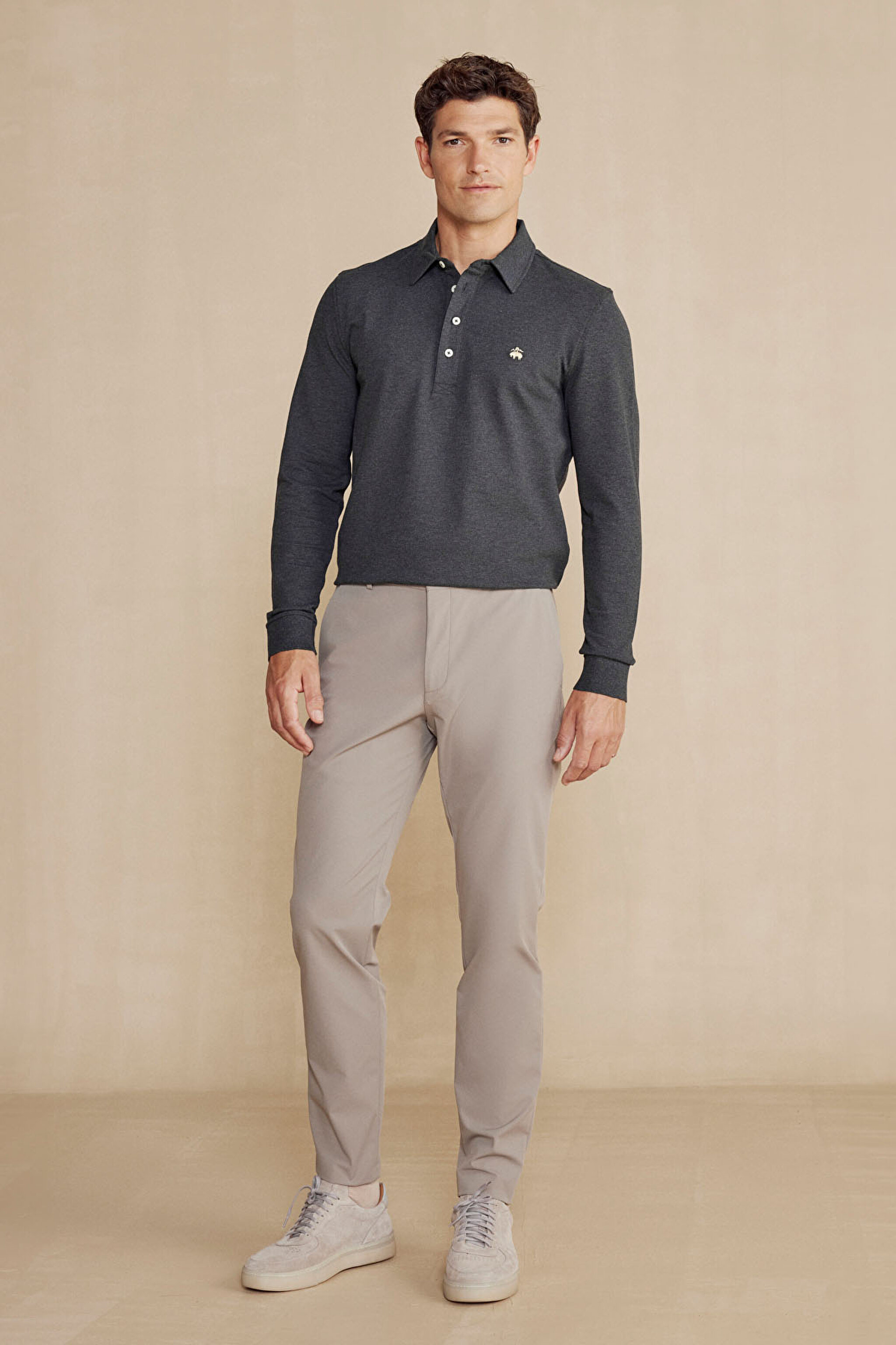 Standart Fit Cepli Performans Pantolon - Bej