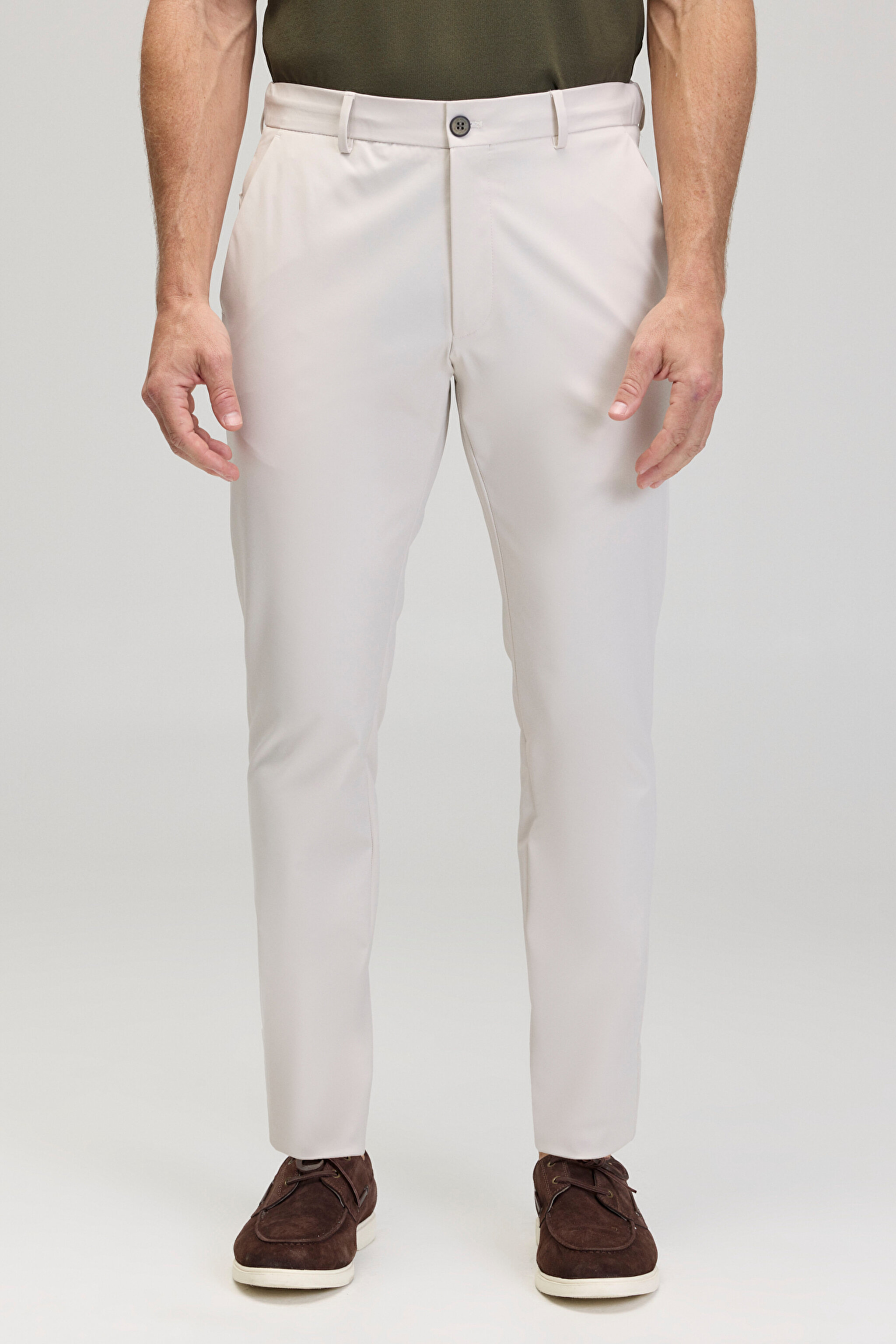 Standart Fit Cepli Performans Pantolon - Taş (görsel 5)