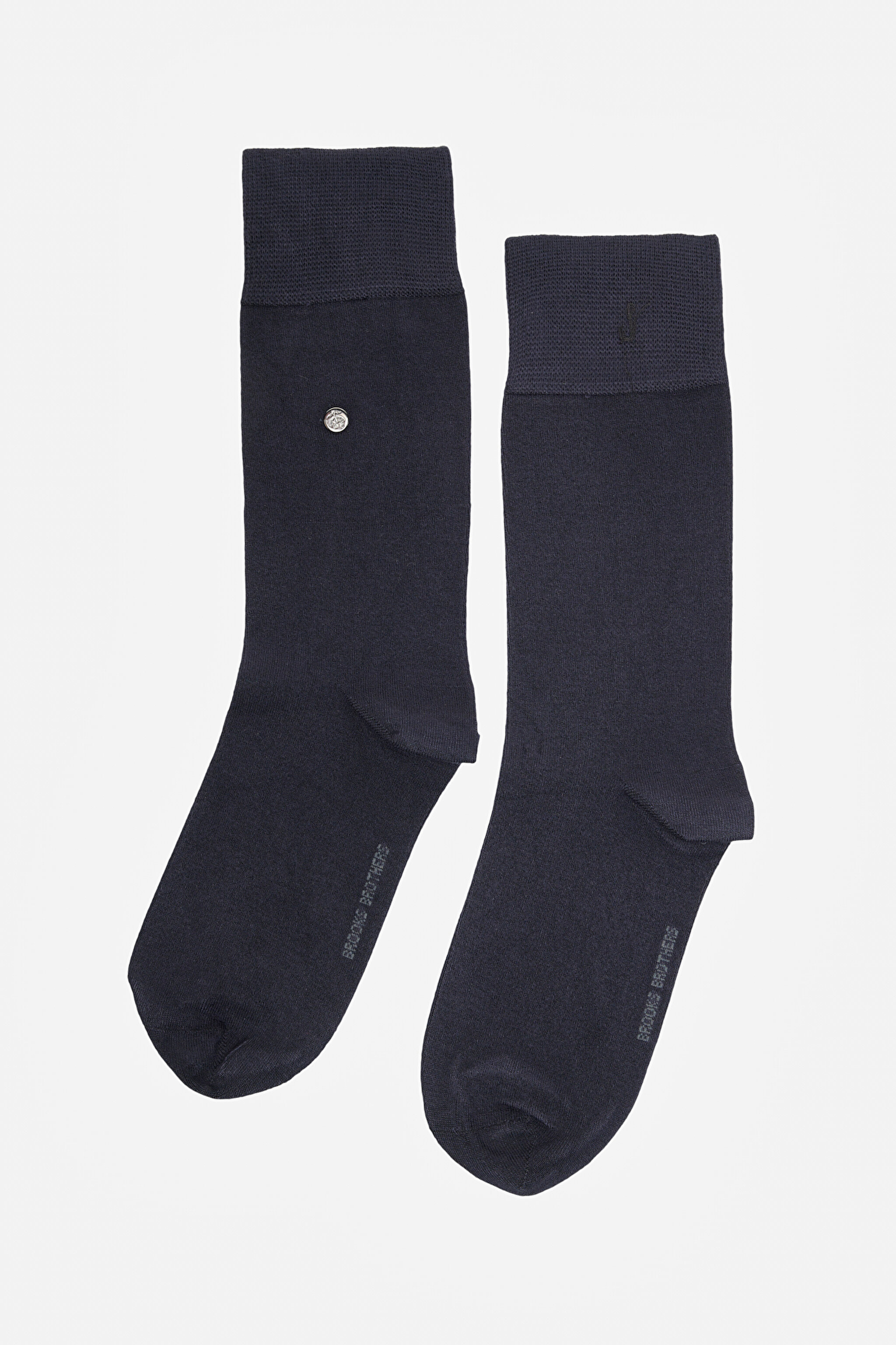 Bambu Lycra Düğmeli Düz Soket Çorap - Lacivert (görsel 2)