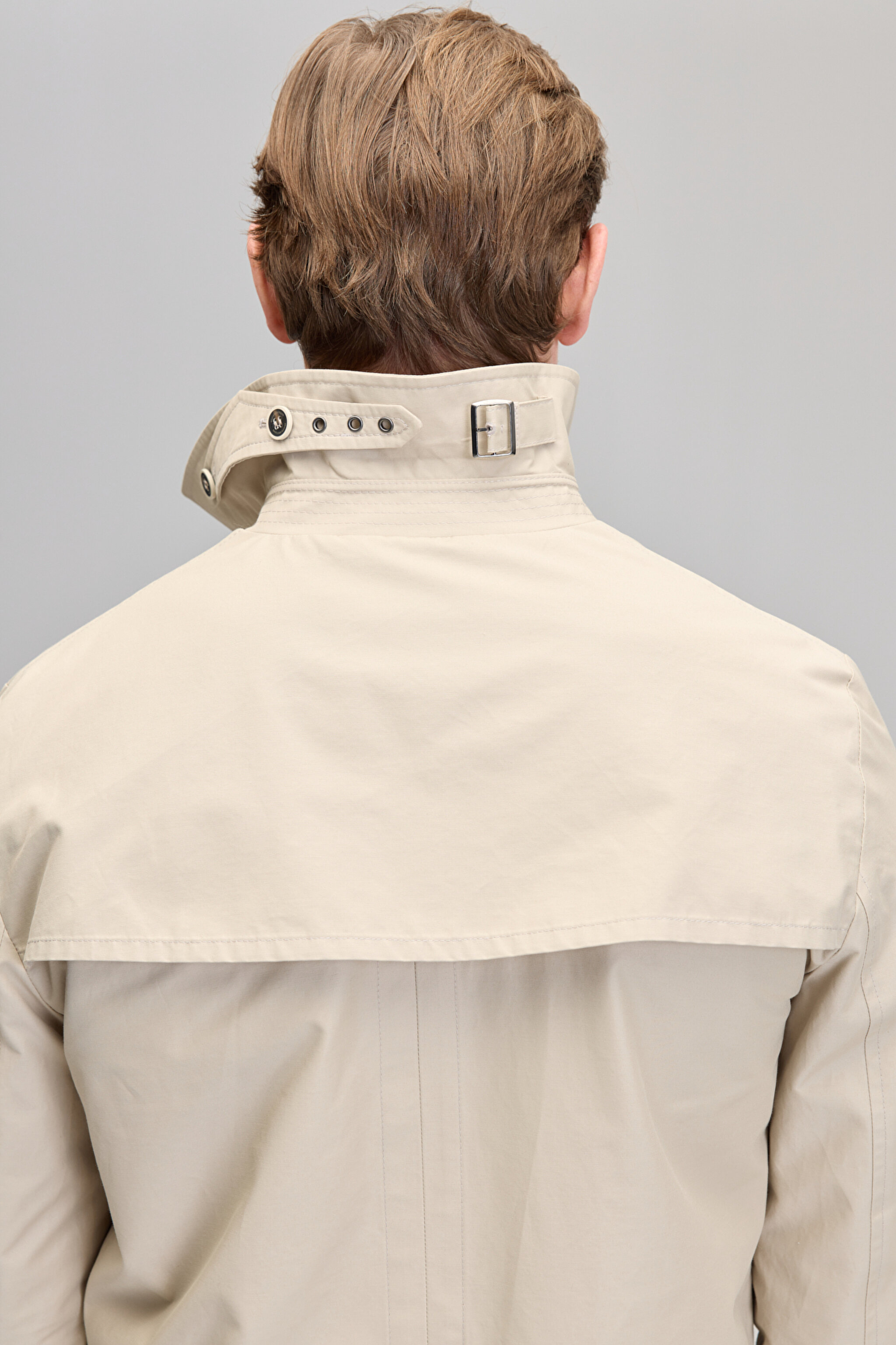 Klasik Yaka Regular Fit Erkek Trençkot - Bej (görsel 5)