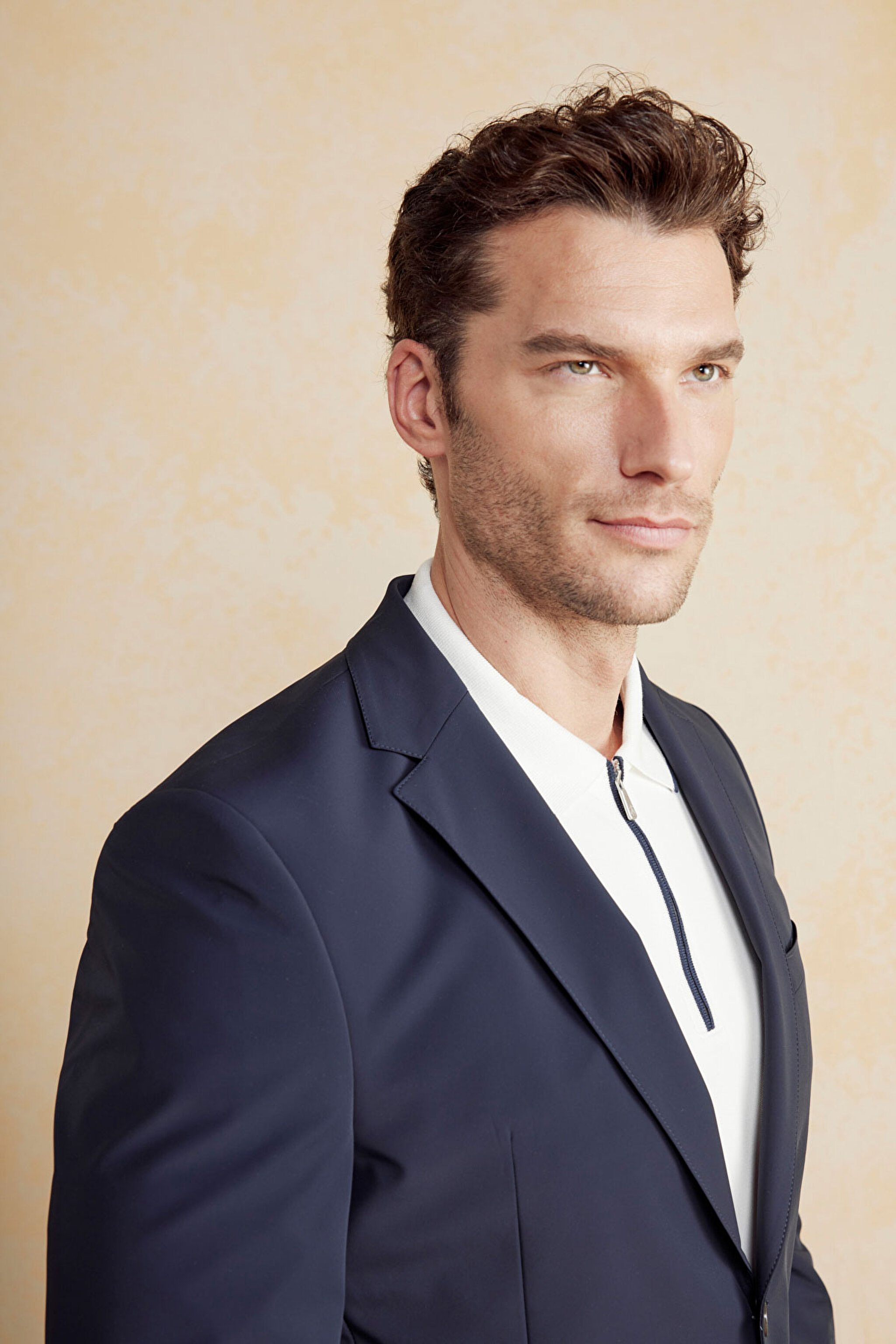 Mono Yaka Torba Cep Slim Fit Performans Ceket - Lacivert (görsel 4)