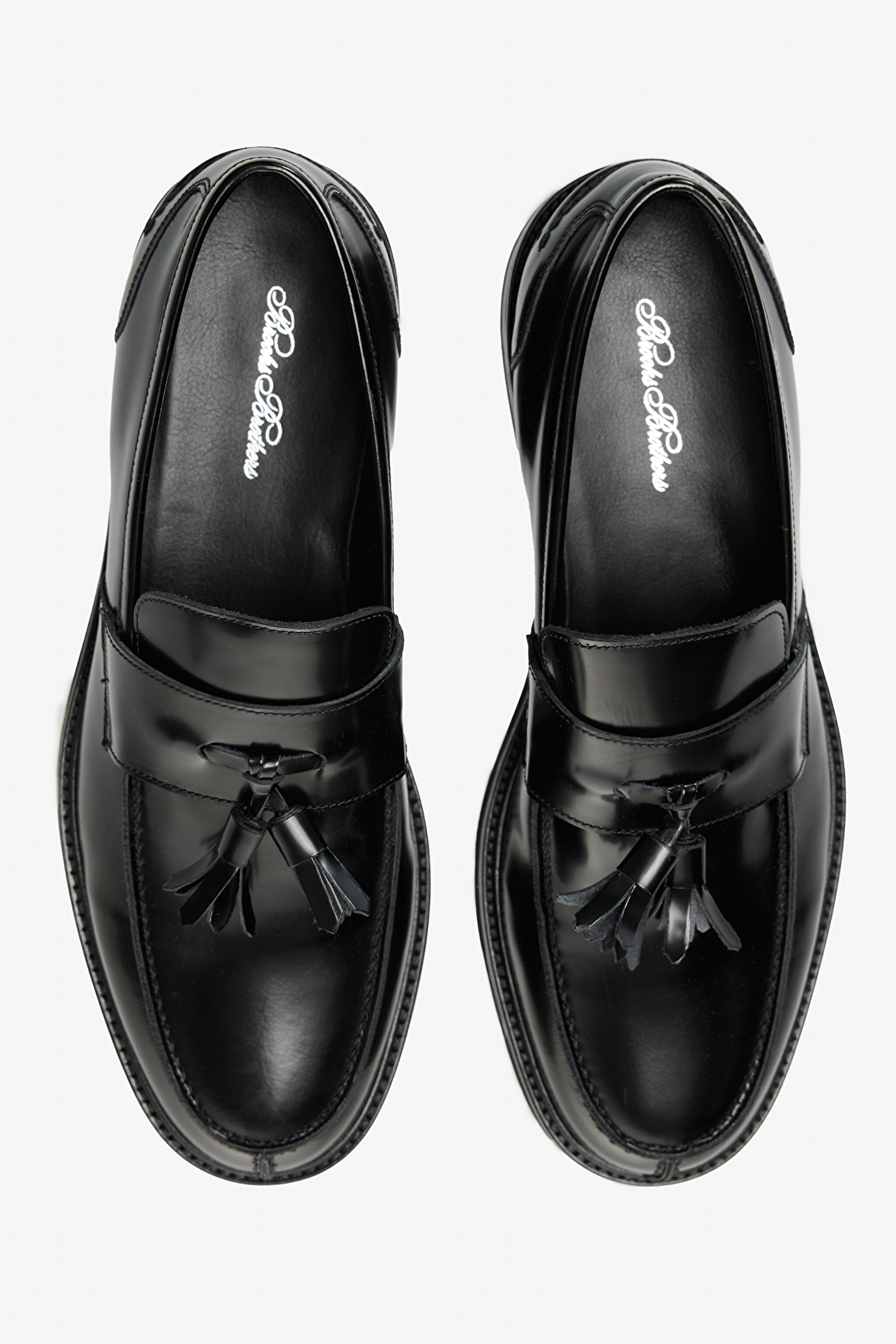 100% Deri Püskül Detaylı Loafer - Siyah (görsel 3)