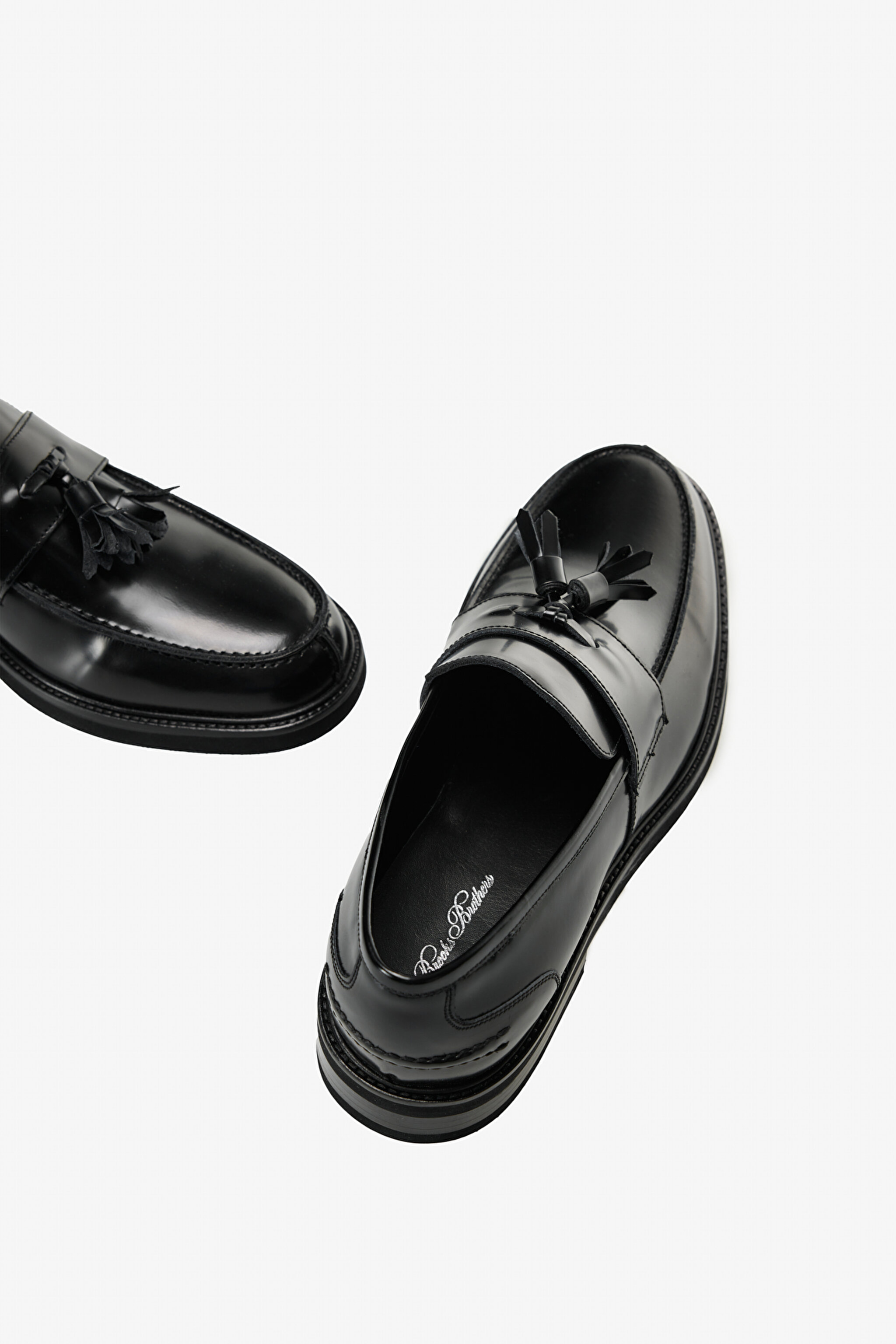 100% Deri Püskül Detaylı Loafer - Siyah (görsel 5)