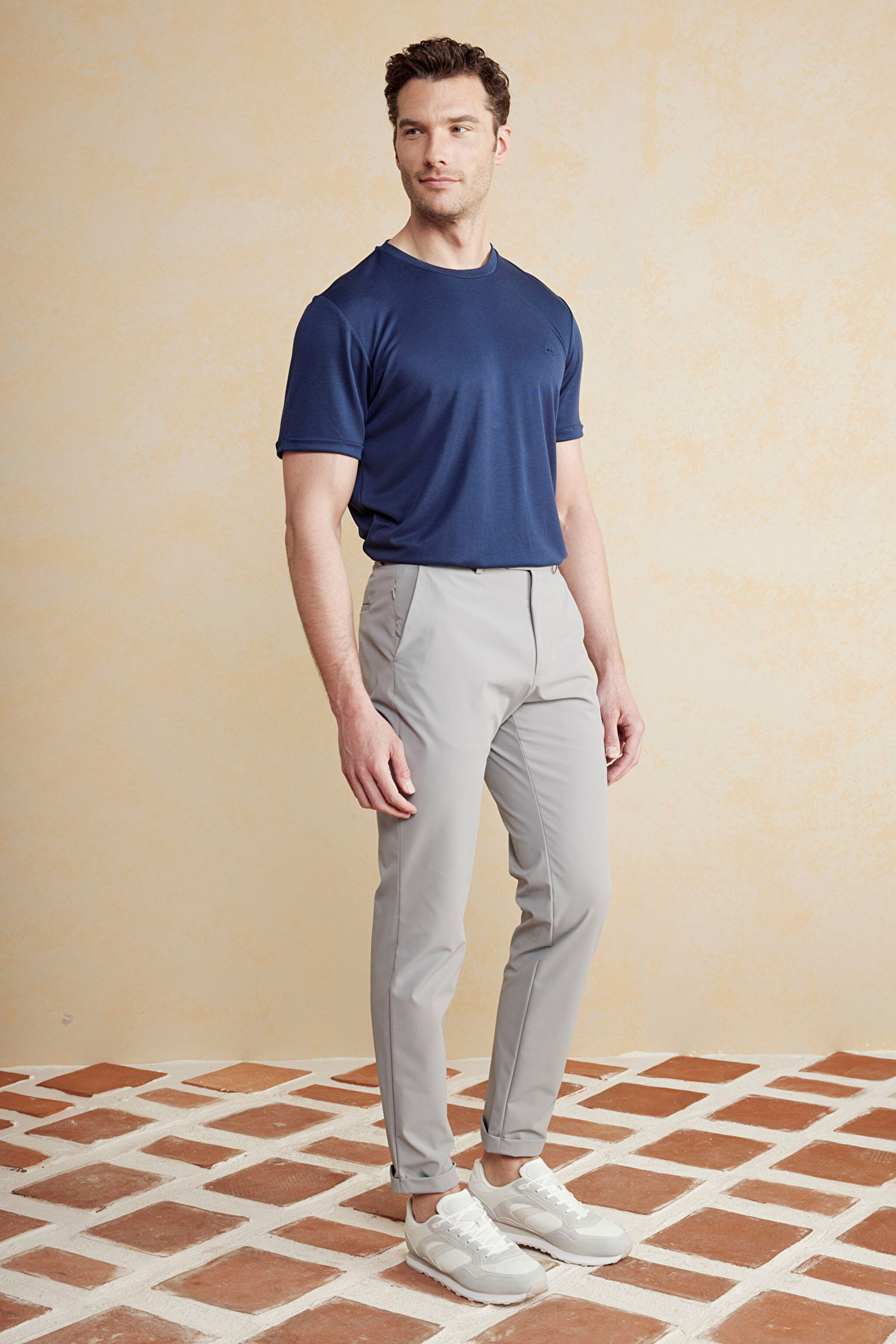 Duble Paça Klasik Performans Pantolon - Gri