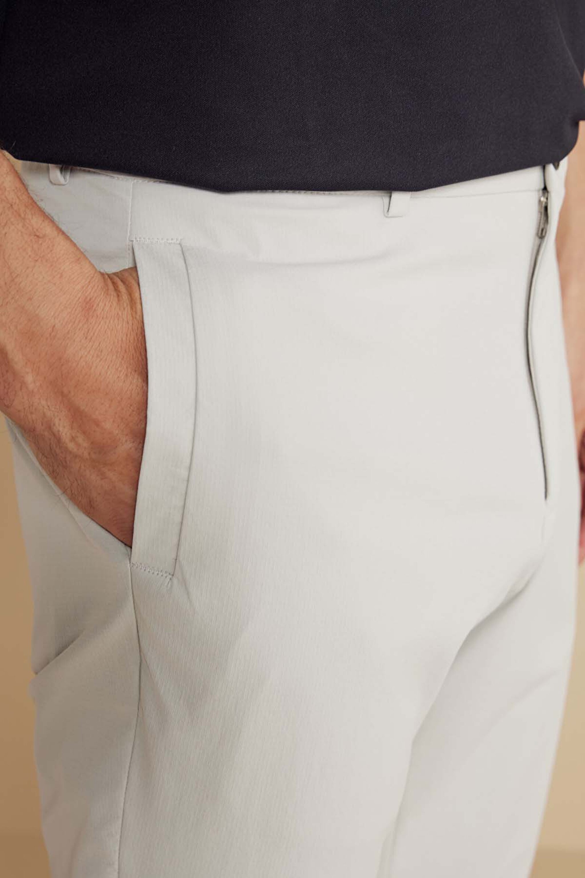 Standart Fit Düz Paça Fileto Cepli Performans Pantolon - Taş (görsel 6)