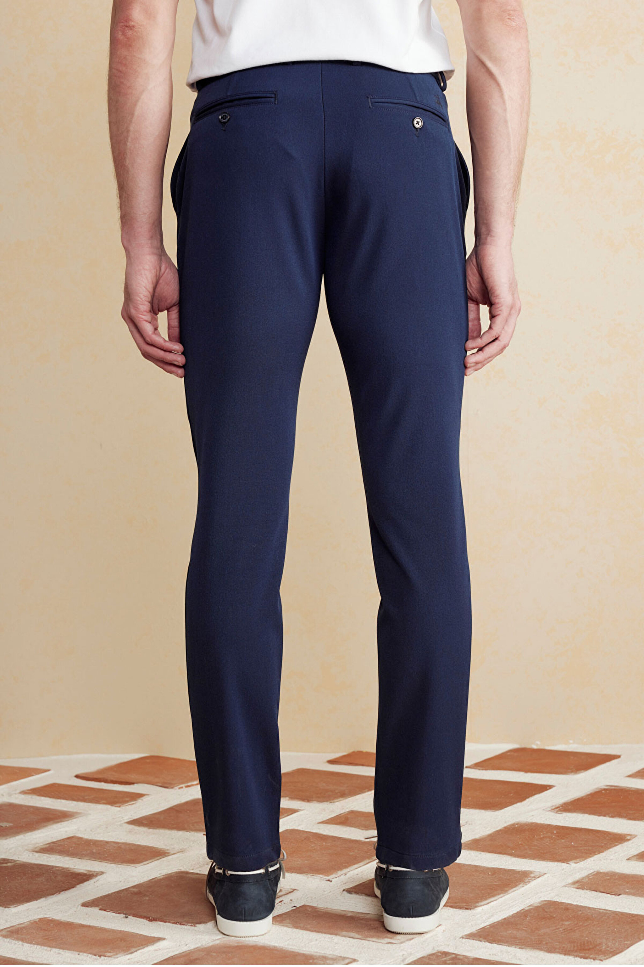 İpli Jogger Pantolon - Lacivert (görsel 4)