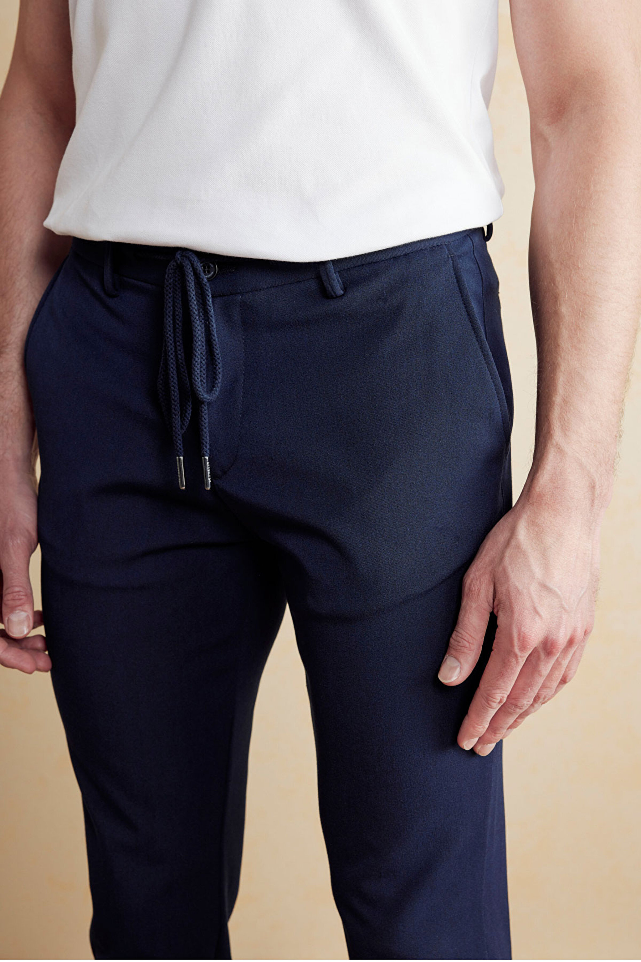 İpli Jogger Pantolon - Lacivert (görsel 5)