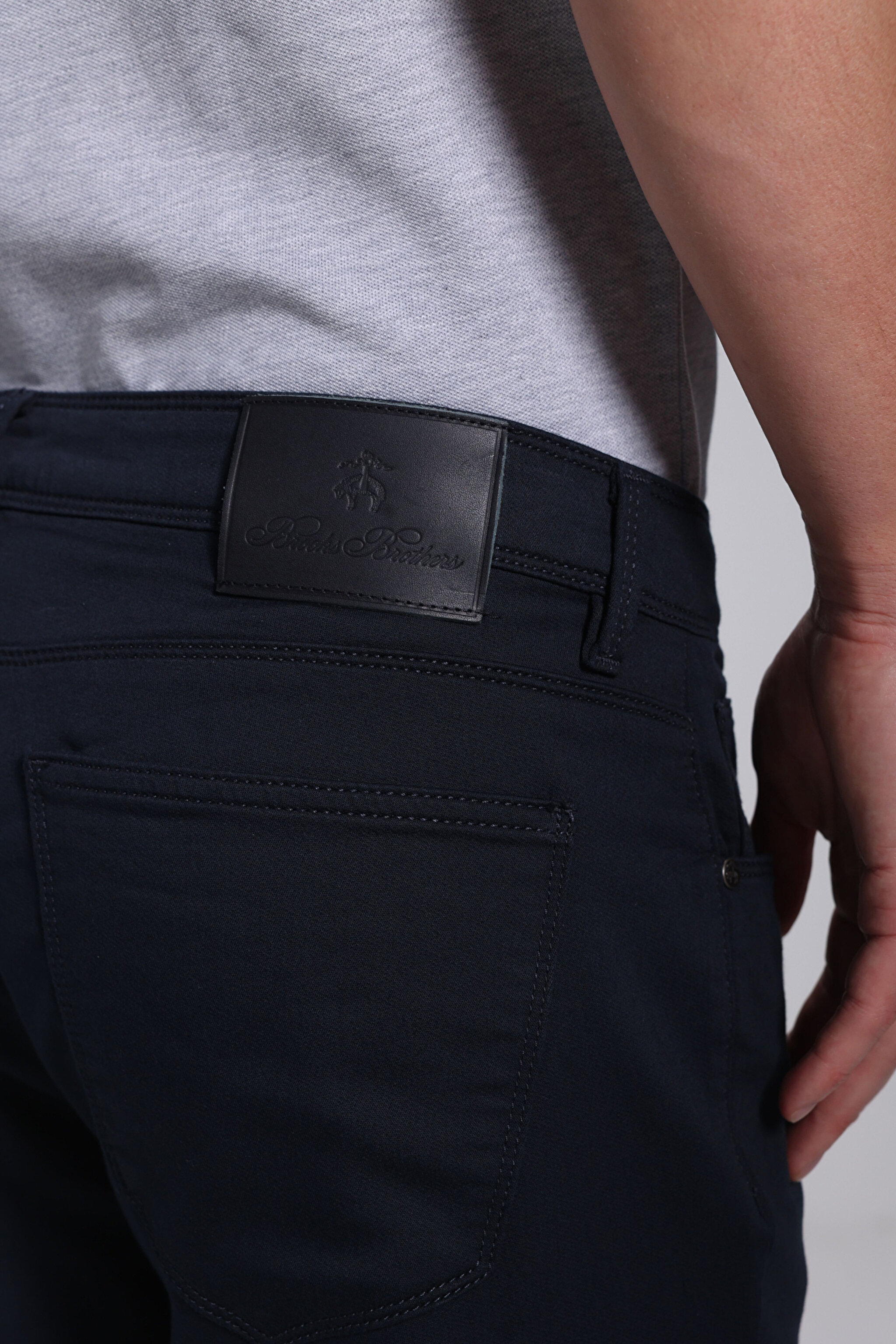 Pamuk Karışımlı Normal Bel Slim Fit Düz Parça  5 Cepli Pantolon - Lacivert (görsel 4)