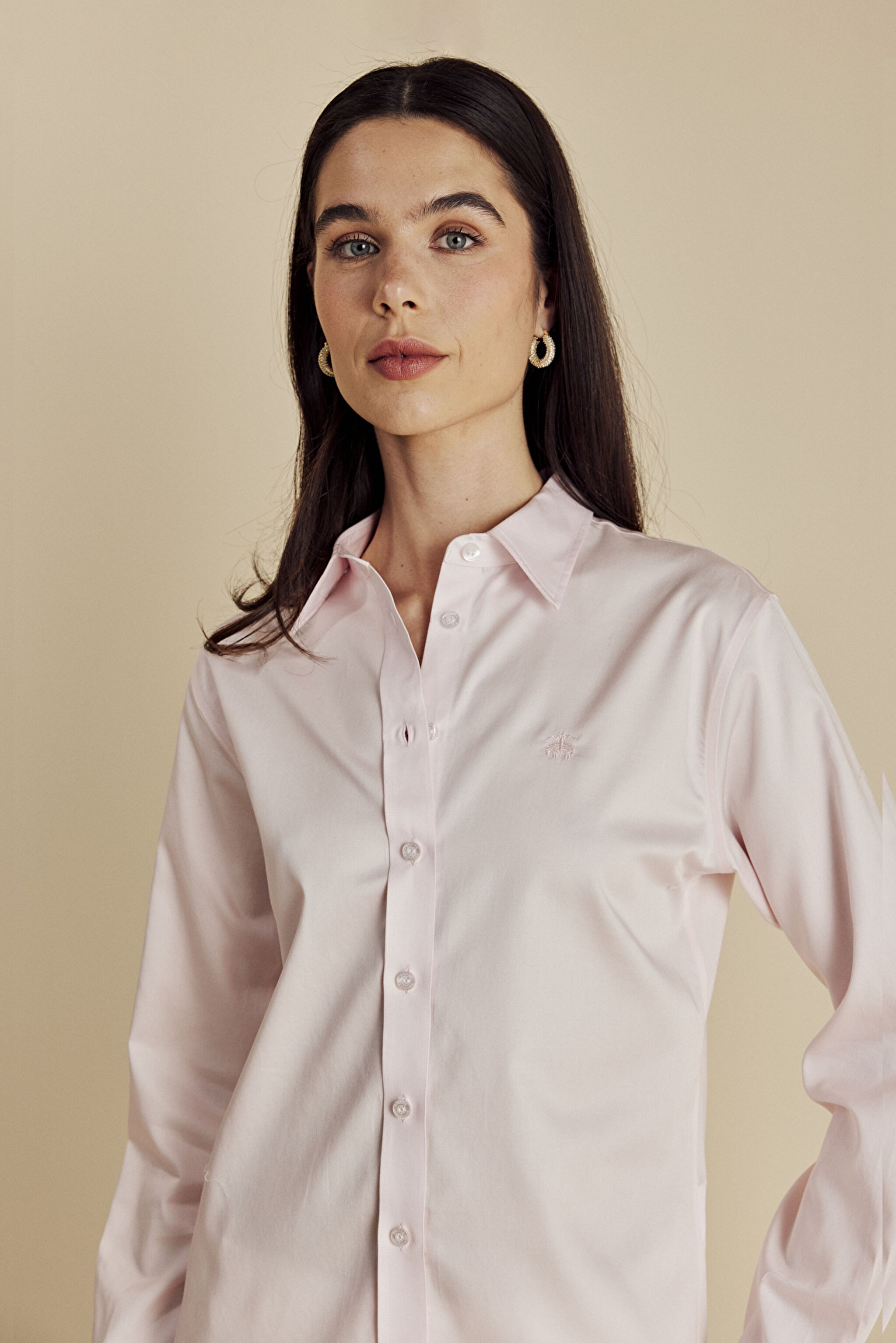 Non Iron %100 Pamuk Kolay Ütülenebilir Klasik Gömlek - Pembe (görsel 5)