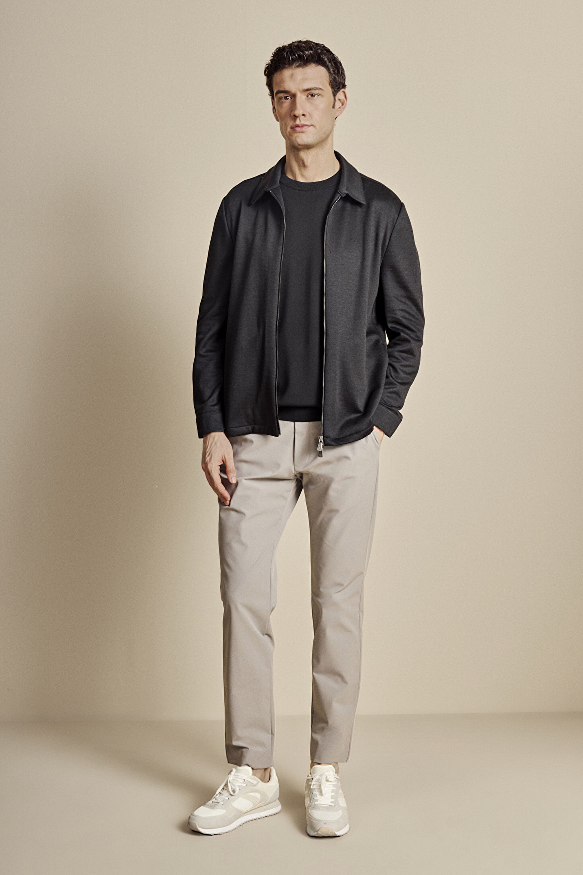 İçten Bağcıklı Slim Fit Jogger Performans Pantolon - Gri (görsel 2)