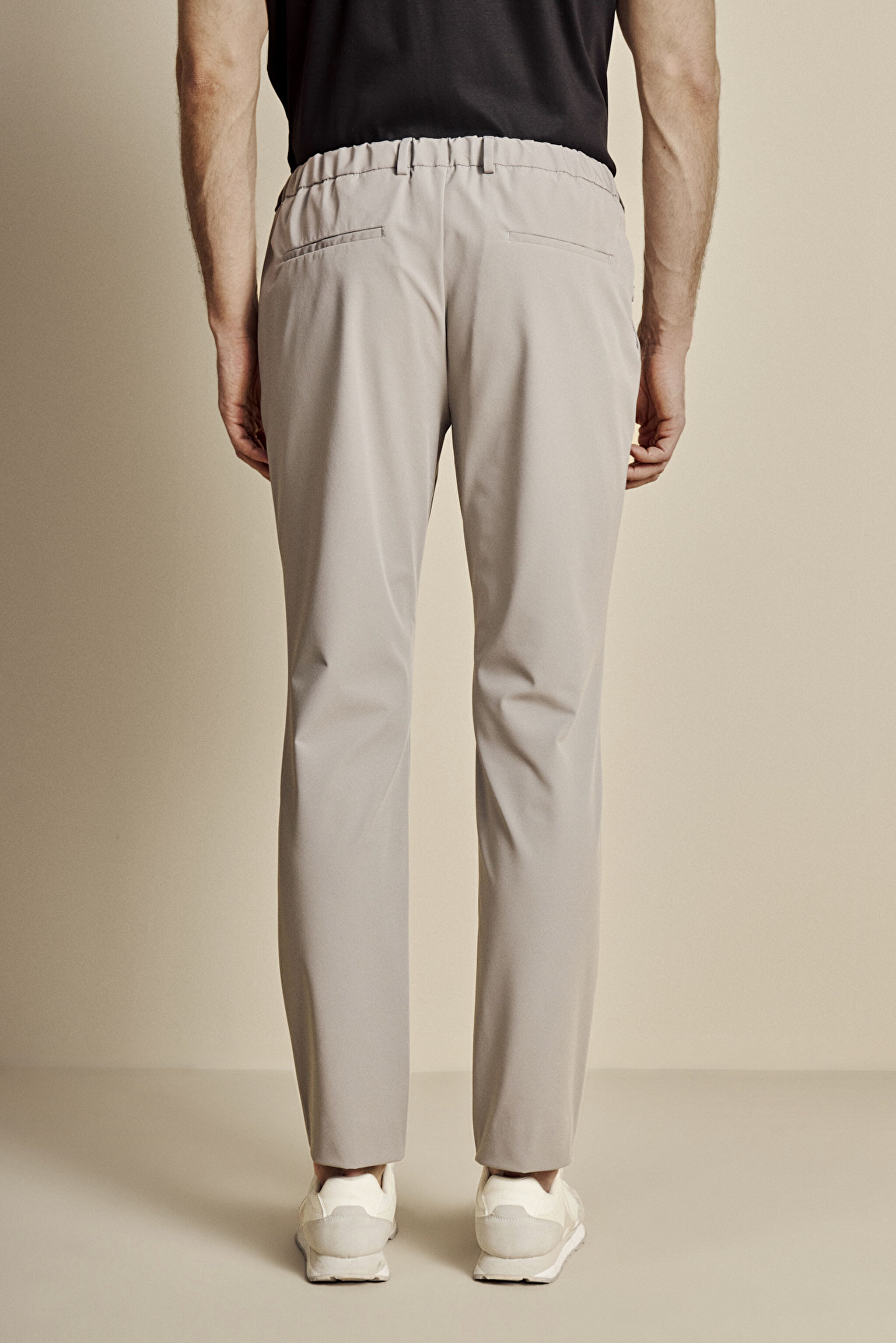İçten Bağcıklı Slim Fit Jogger Performans Pantolon - Gri (görsel 6)