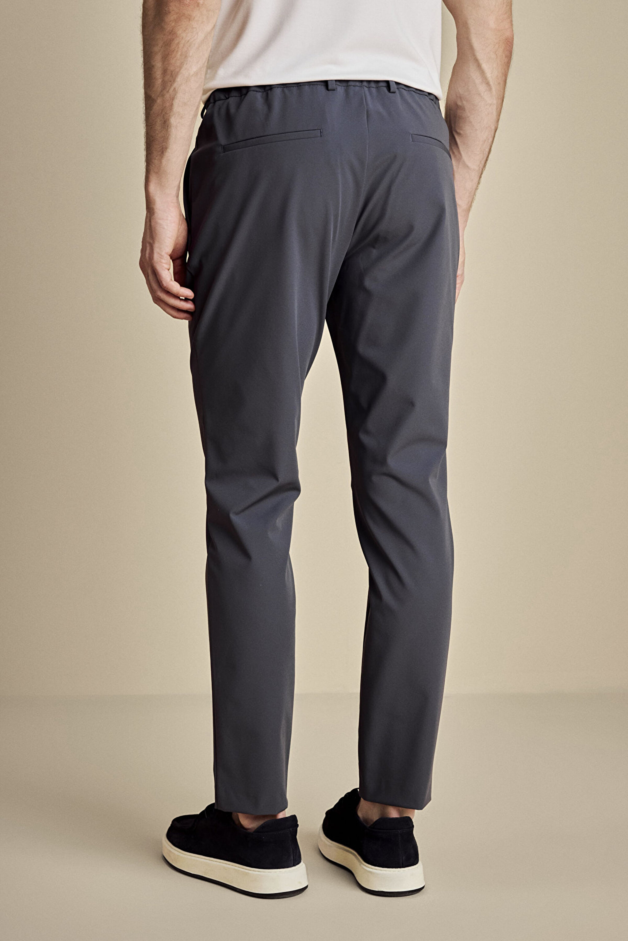 İçten Bağcıklı Slim Fit Jogger Performans Pantolon - Antrasit (görsel 5)
