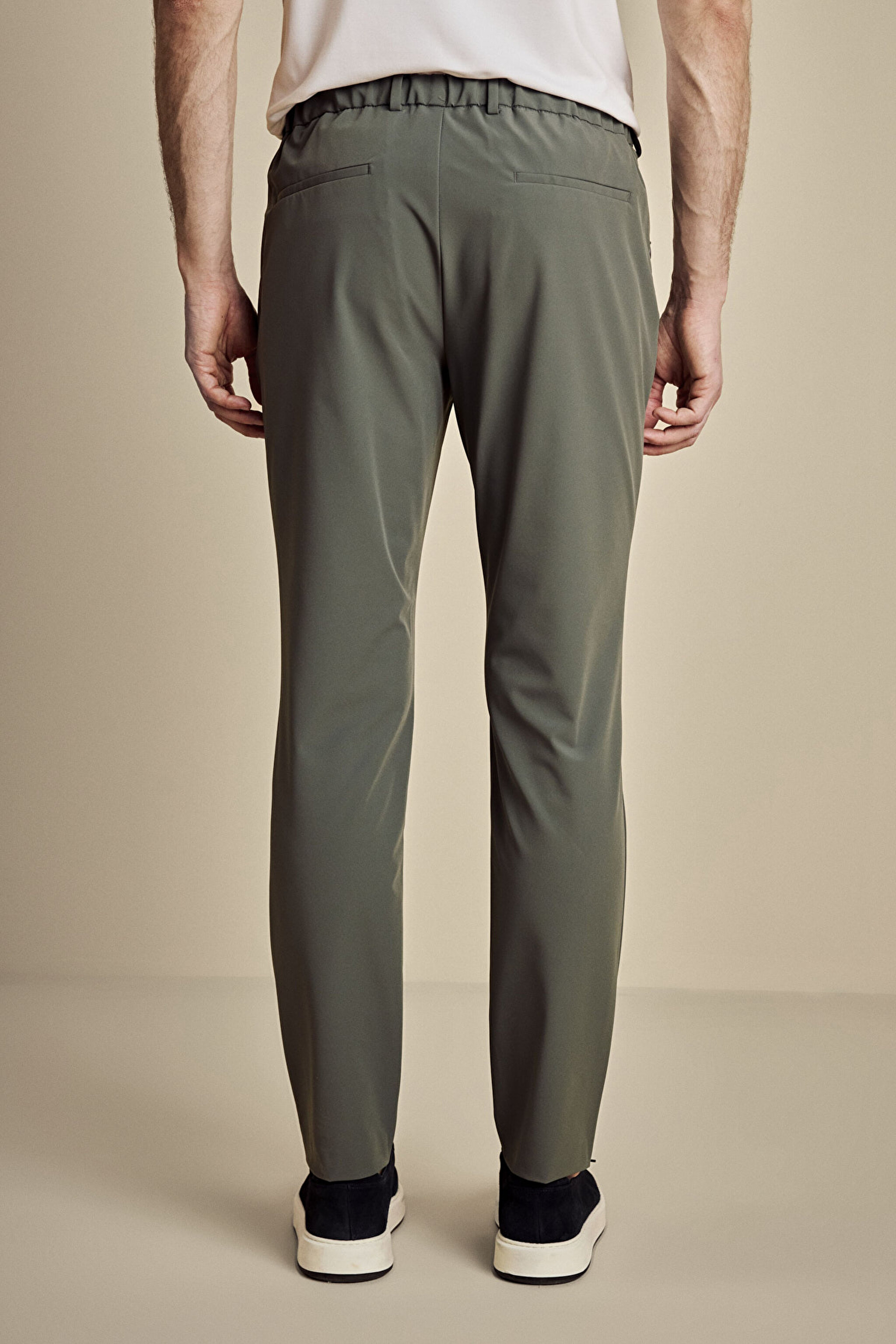 İçten Bağcıklı Slim Fit Jogger Performans Pantolon - Yeşil (görsel 4)