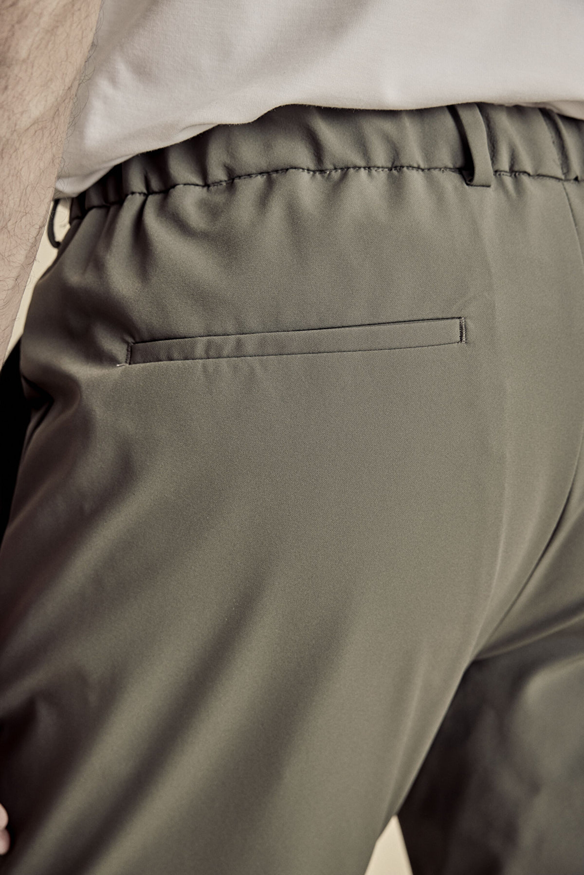 İçten Bağcıklı Slim Fit Jogger Performans Pantolon - Yeşil (görsel 5)