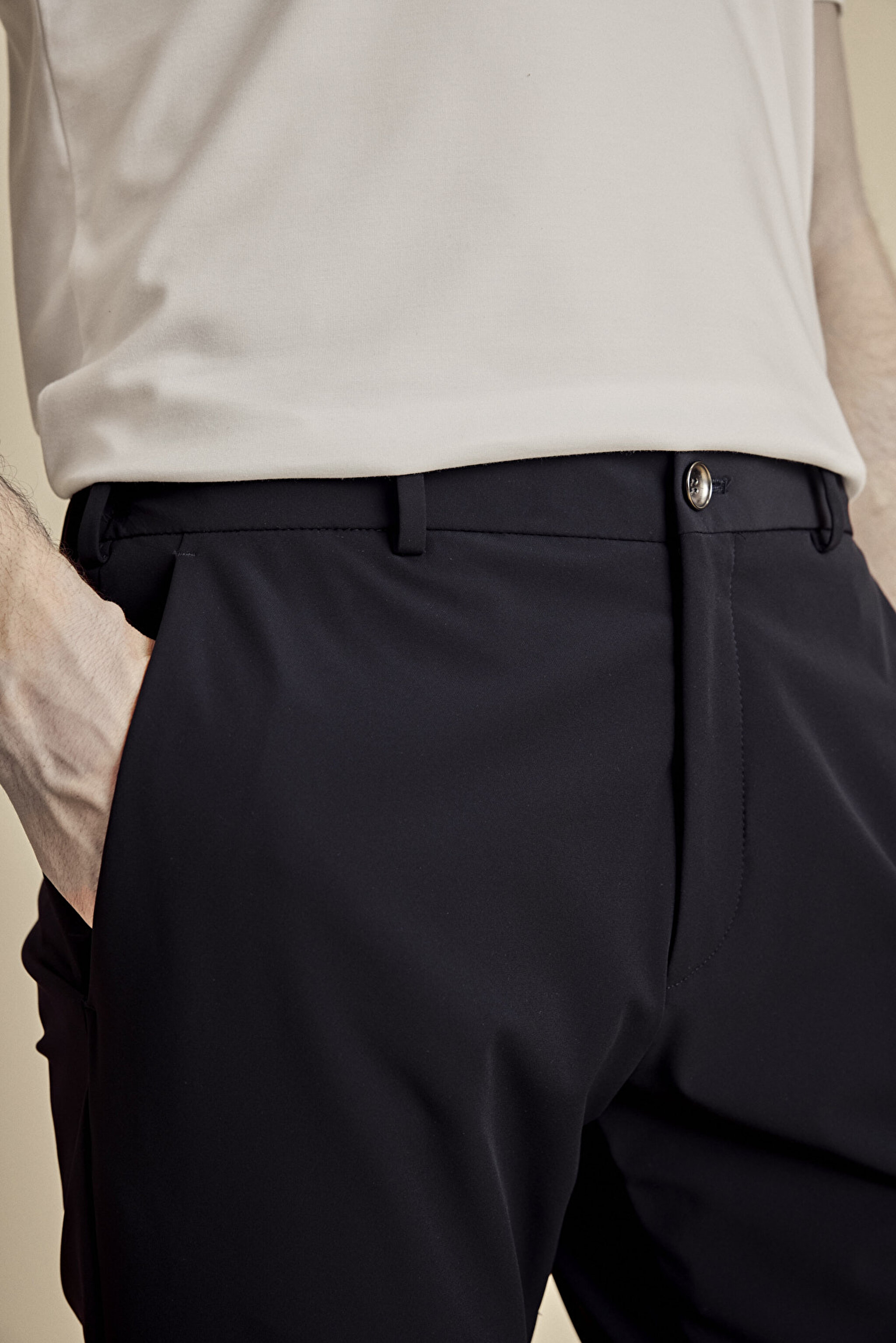 İçten Bağcıklı Slim Fit Jogger Performans Pantolon - Lacivert (görsel 4)