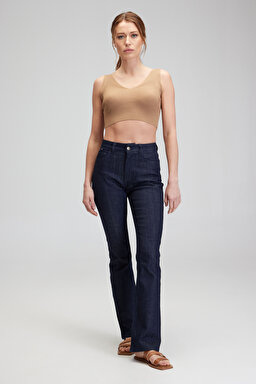 Pamuklu 5 Cep Denim Pantolon - Lacivert (görsel 2)
