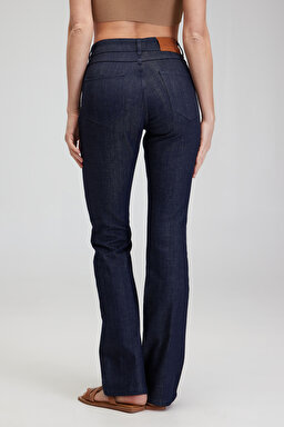 Pamuklu 5 Cep Denim Pantolon - Lacivert (görsel 6)