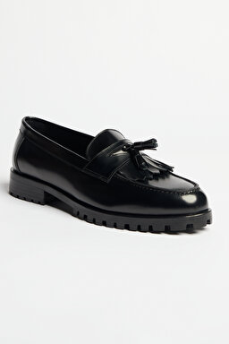 %100 Deri Loafer Ayakkabı - Siyah (görsel 2)
