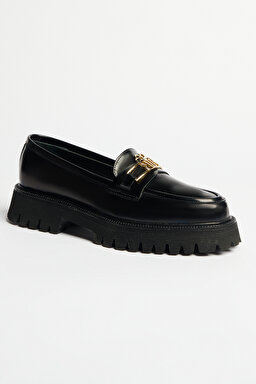 %100 Deri Loafer Ayakkabı - Siyah (görsel 2)