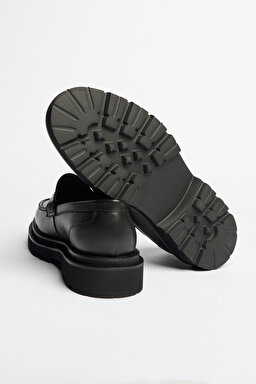 %100 Deri Loafer Ayakkabı - Siyah (görsel 4)