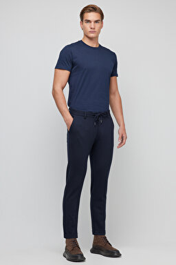 Standart Fit Normal Kesim Cepli Pantolon - Lacivert (görsel 2)