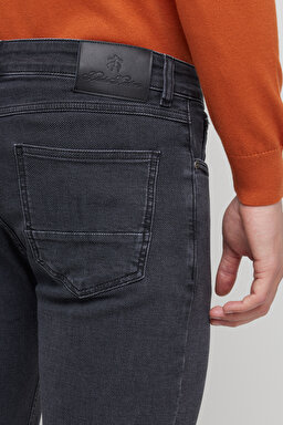 Standart Fit Normal Kesim Pamuklu Esnek Pantolon - Antrasit (görsel 5)