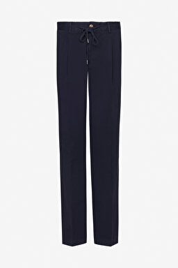 Standart Fit Normal Kesim %100 Pamuk Cepli Jogger Pantolon - Lacivert