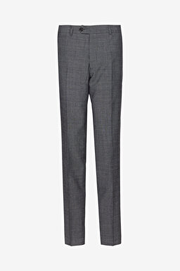 Standart Fit Normal Kesim Cepli Yün Karışımlı Pantolon - Antrasit