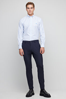 Standart Fit Normal Kesim Cepli Pantolon - Lacivert