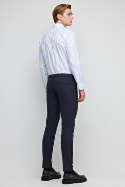Standart Fit Normal Kesim Cepli Pantolon - Lacivert (görsel 4)