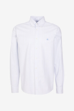 Pamuklu Regular Fit Non-Iron Gömlek - Açık Mavi