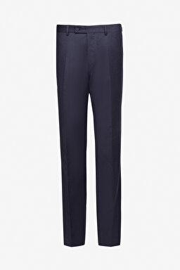 %100 Yün Slim Fit Mono Yaka Takım Elbise - Lacivert (görsel 9)